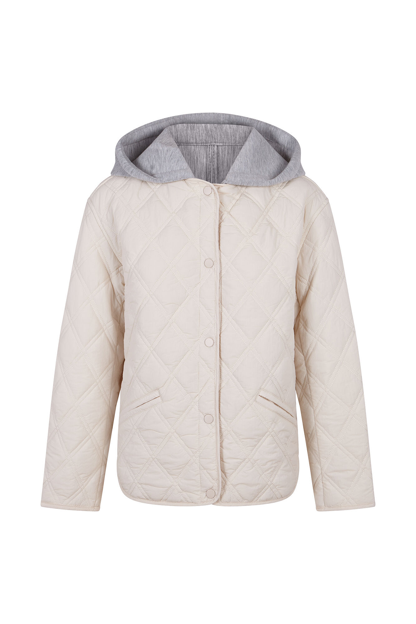 Cortefiel Anorak corto capucha sudadera Marfil