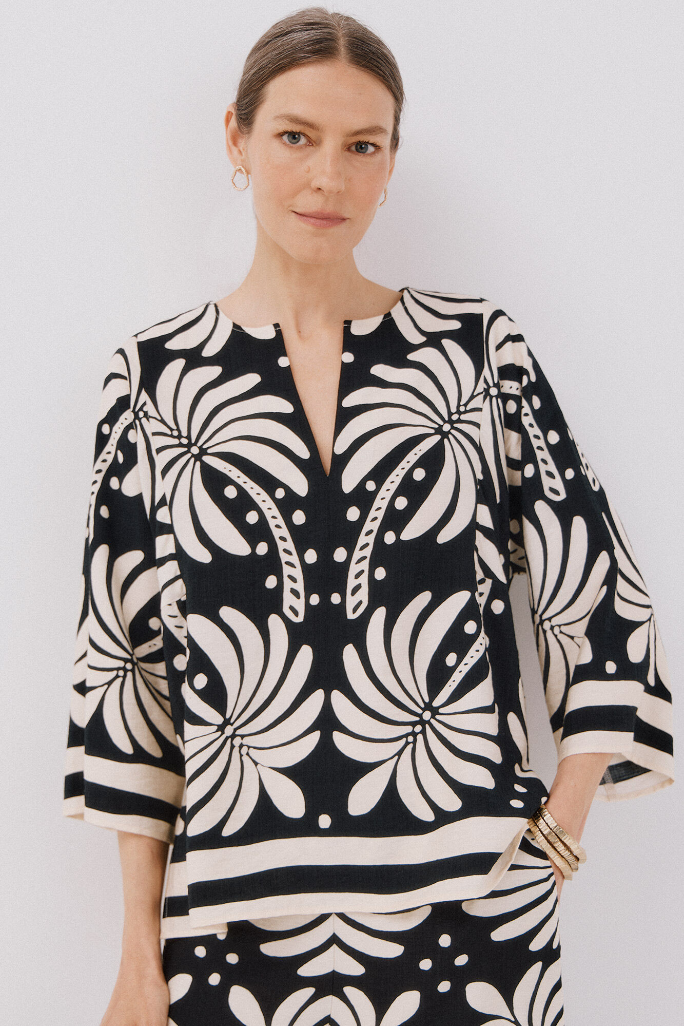 Cortefiel Blusa estampada