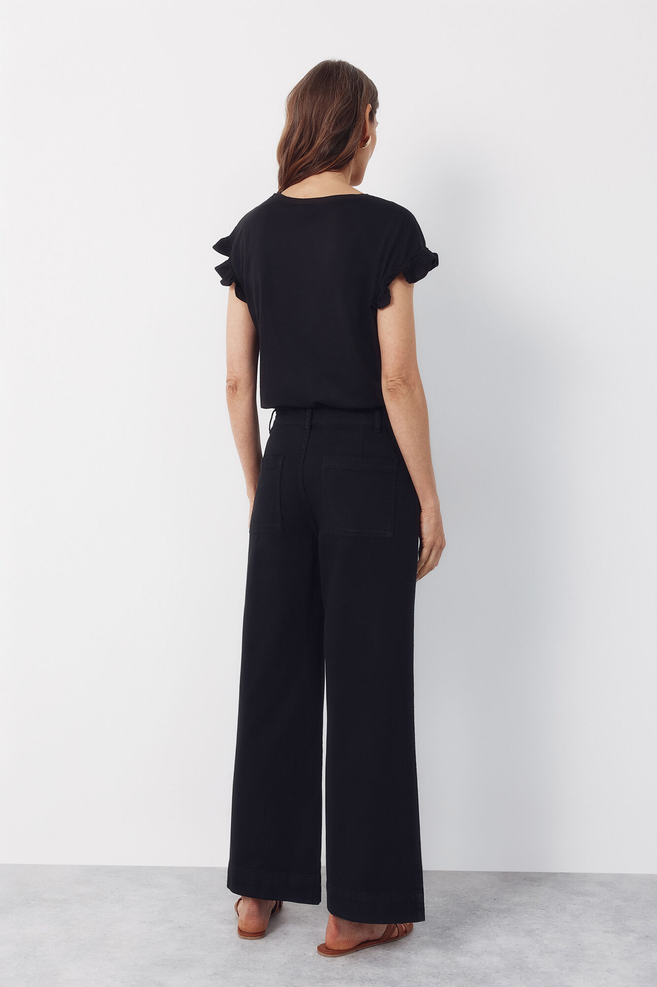 Cortefiel Pantalones con ribete Negro