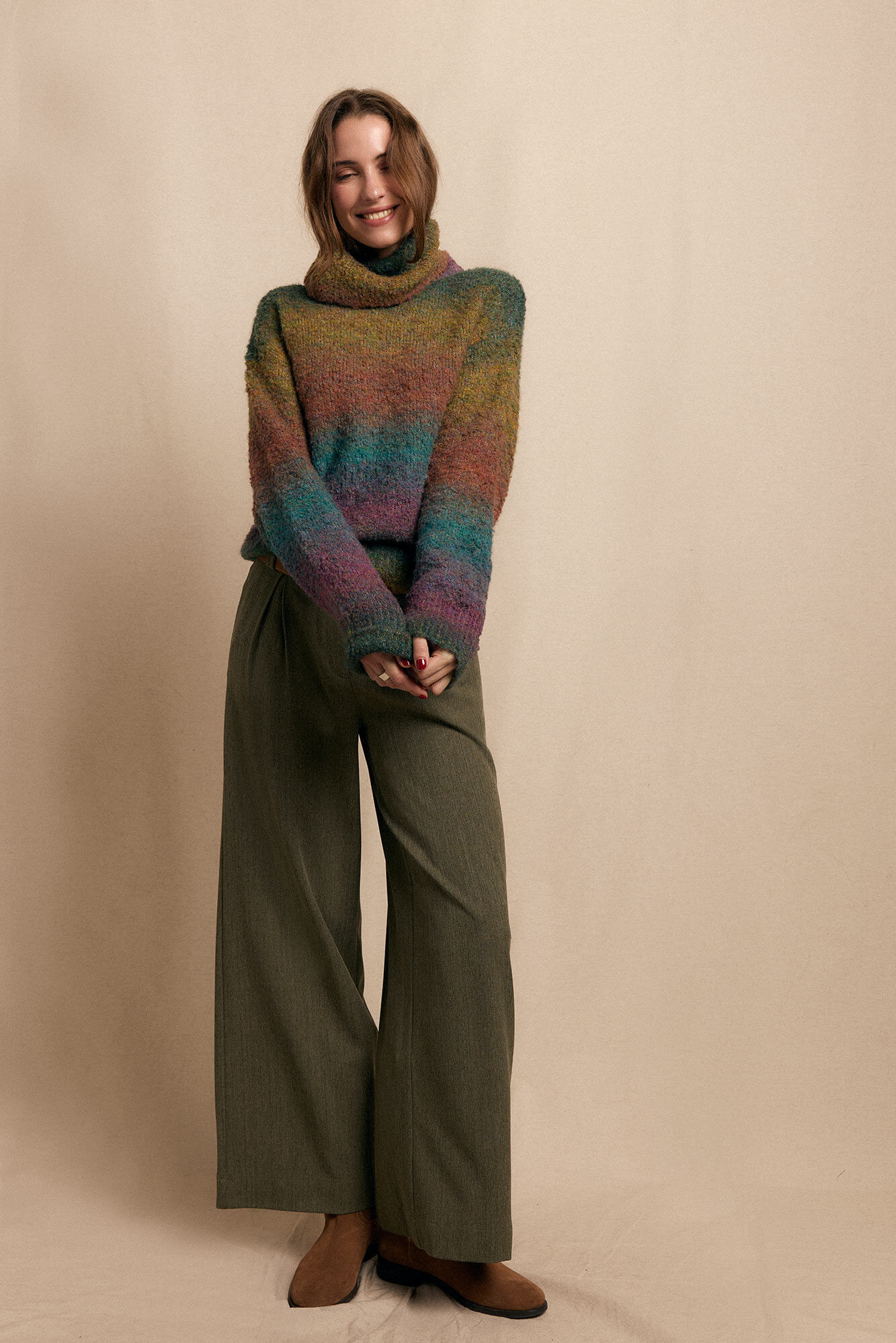 Slowlove Su&eacute;ter cuello vuelto multicolor Multicolor