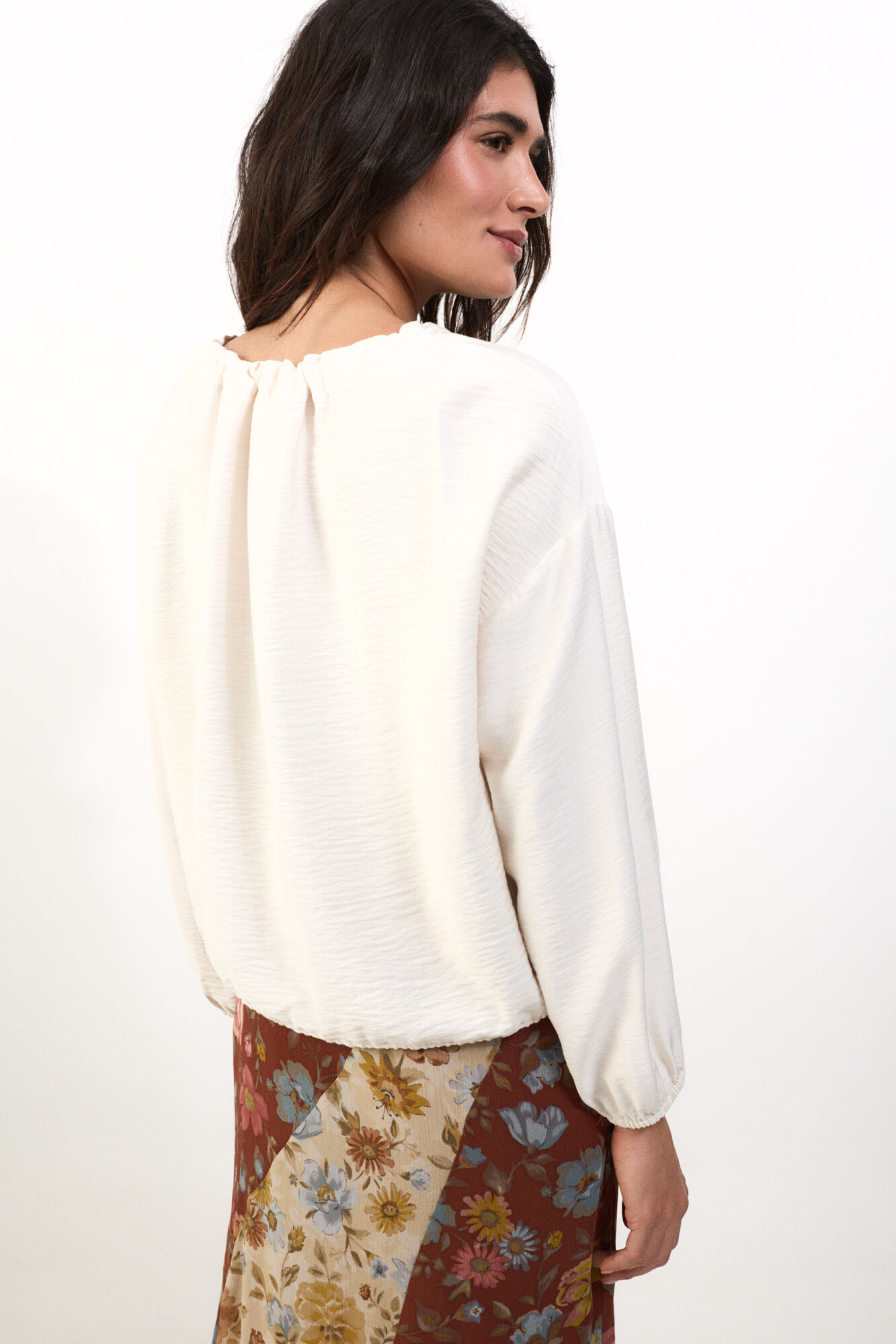 Slowlove Blusa con lazos Blanco