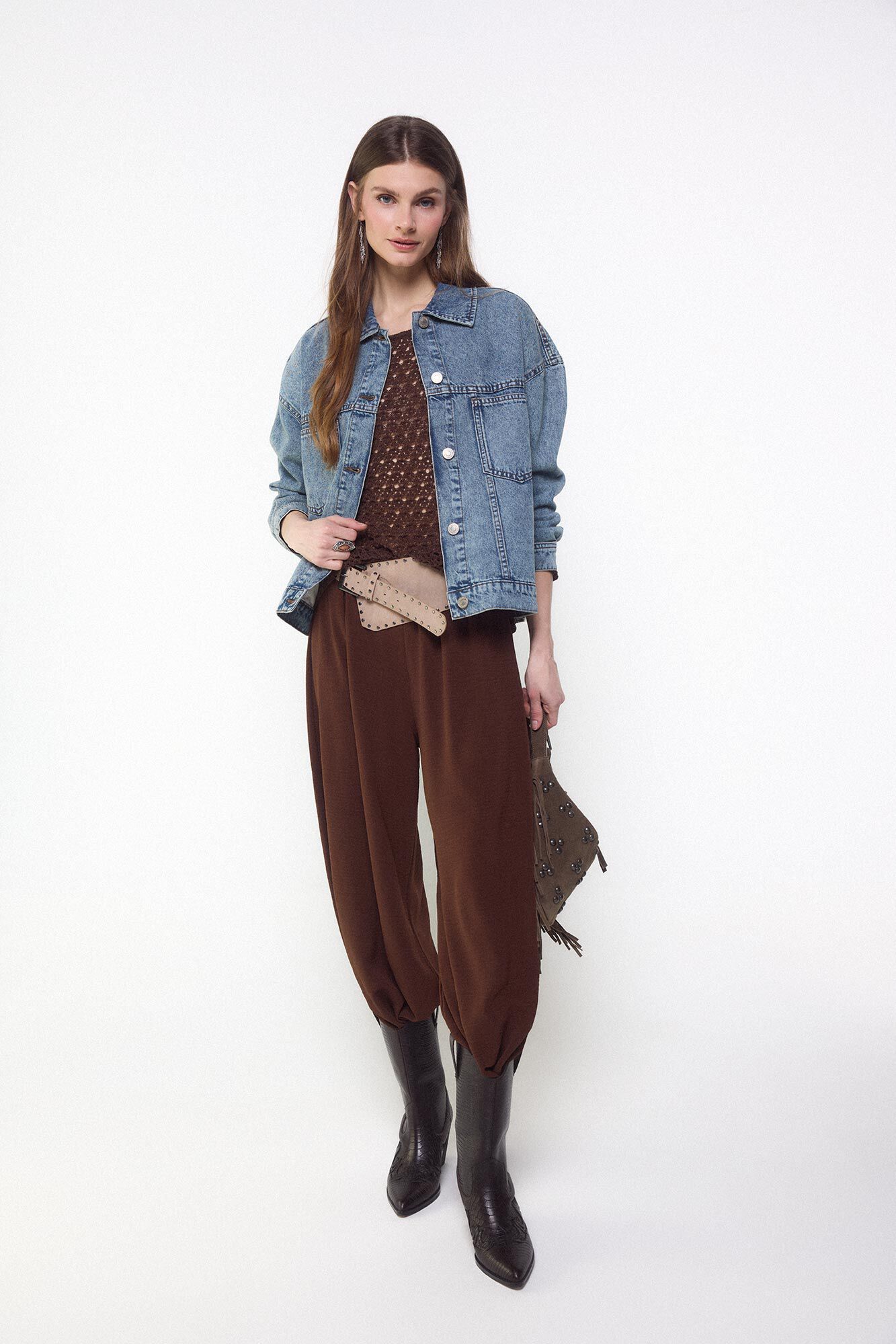 Slowlove Chamarra de mezclilla trucker Azul