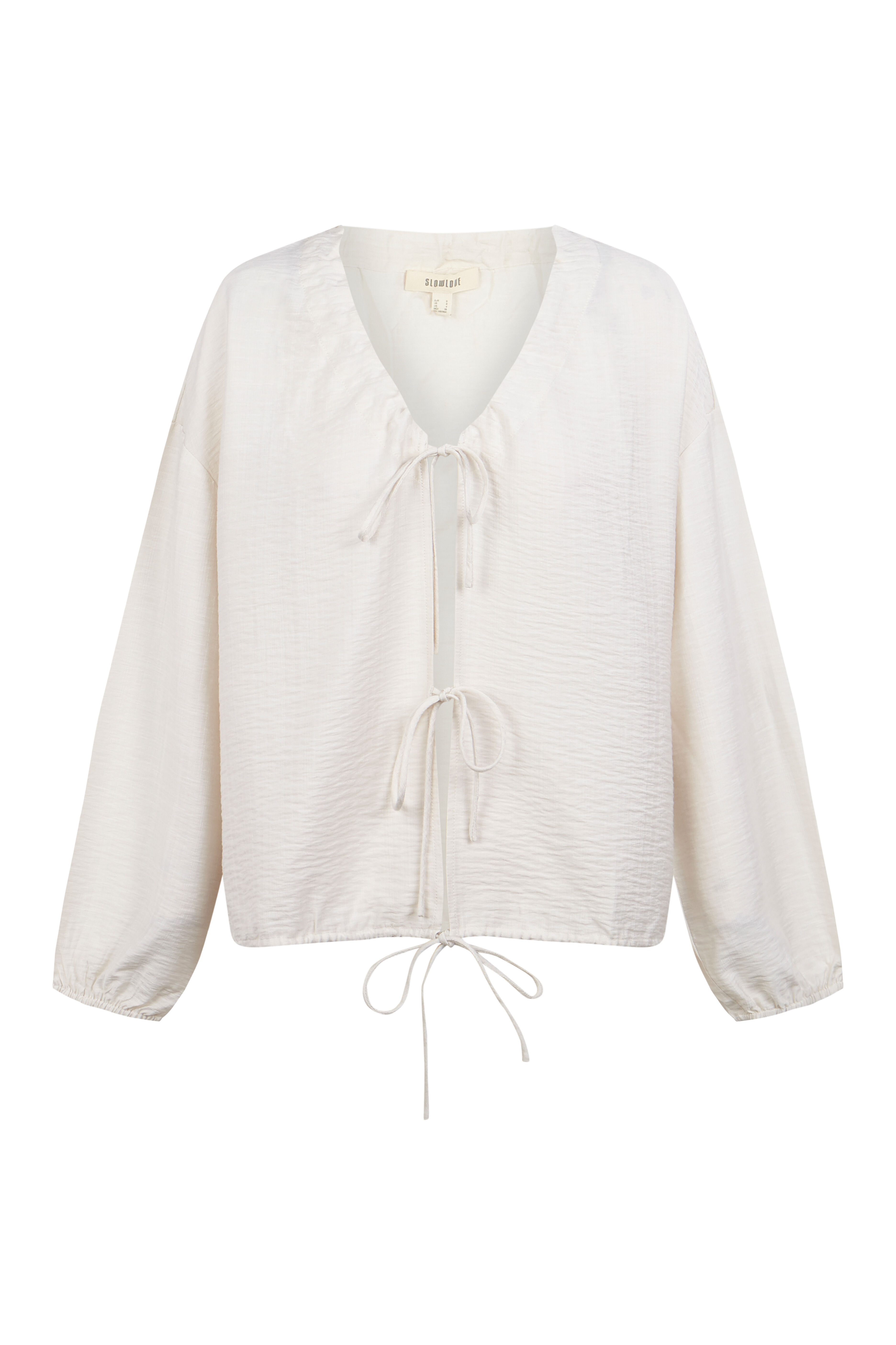 Slowlove Blusa con lazos Blanco