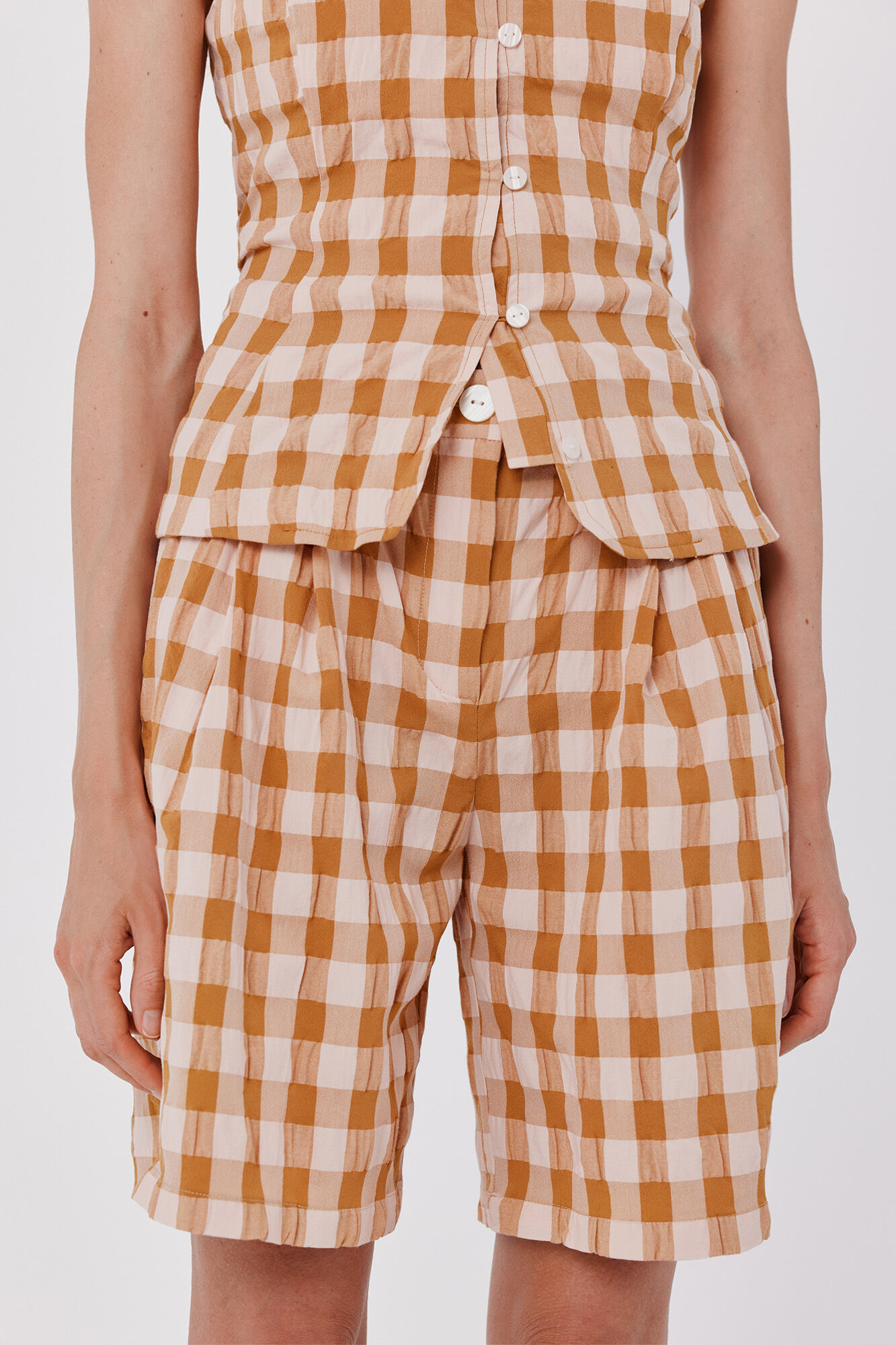 Cortefiel Pantal&oacute;n de vestir estampado vichy