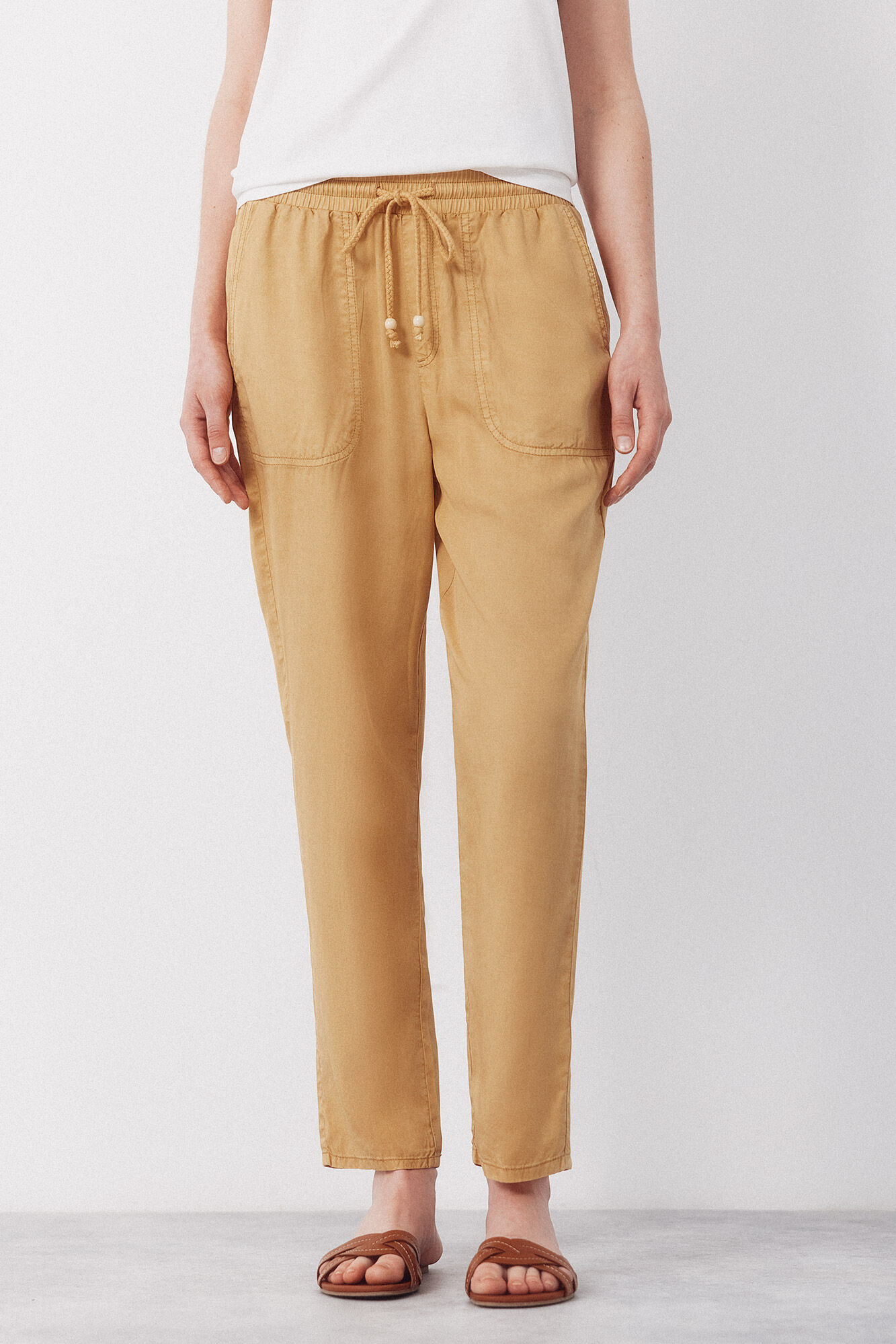 Cortefiel Pantalones fluidos de tencel