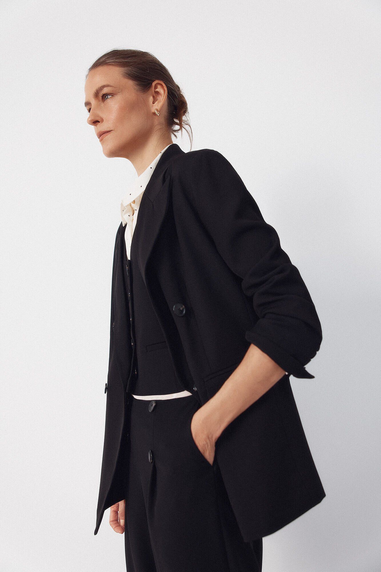 Cortefiel Blazer negro Negro