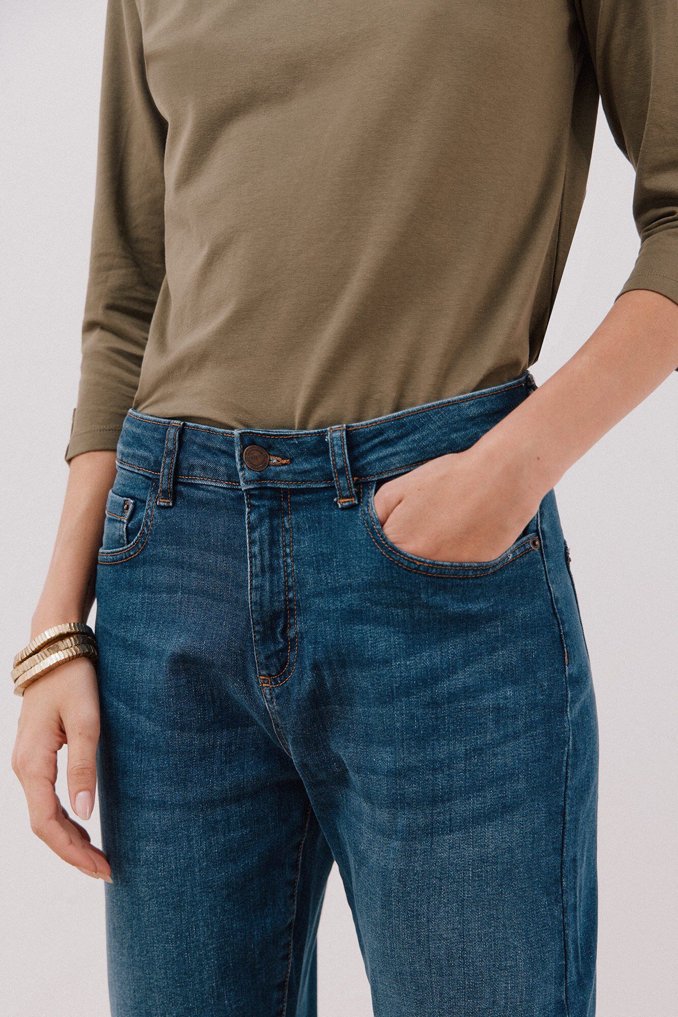 Cortefiel Jeans mom Azul