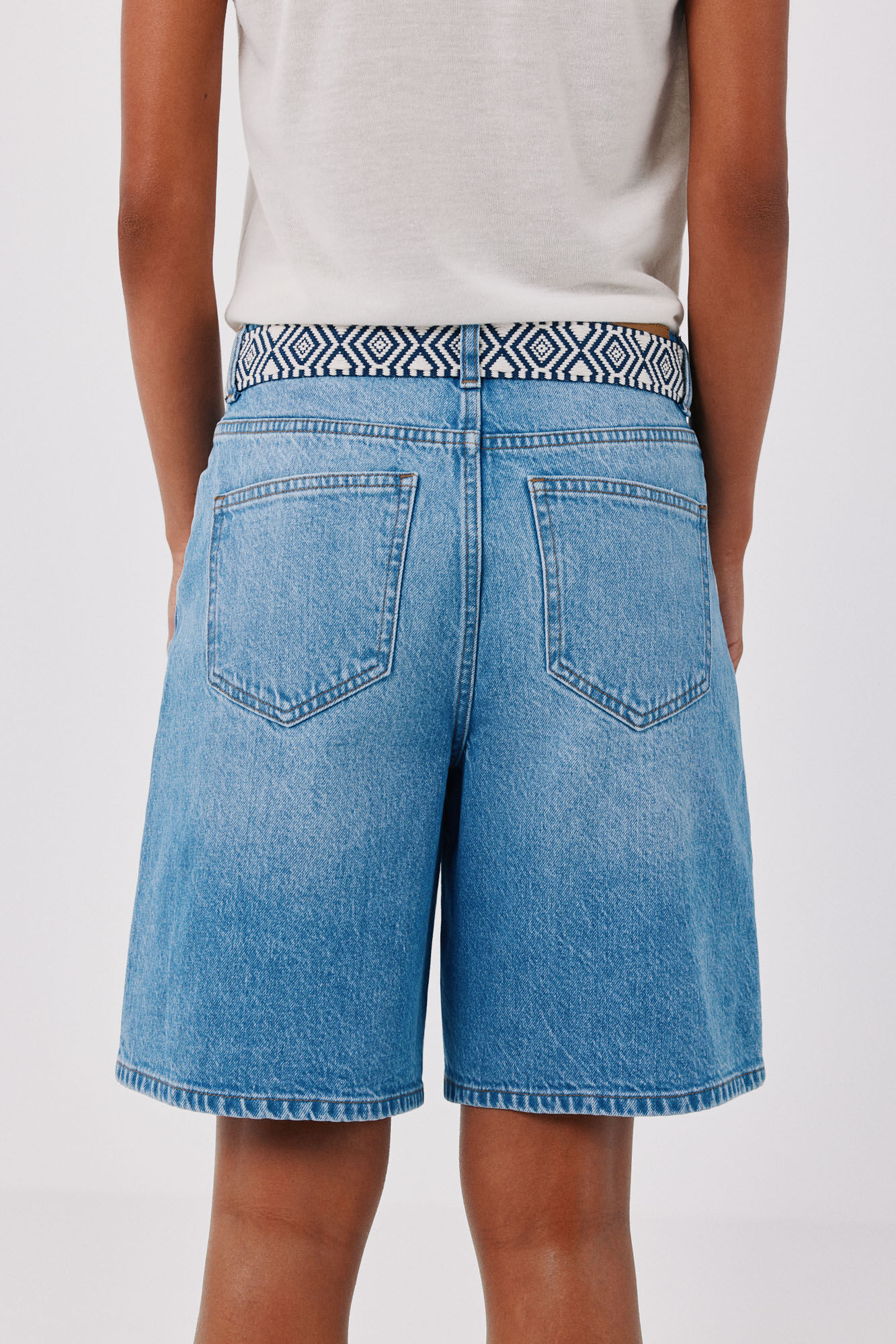 Cortefiel Bermudas de mezclilla Azul marino