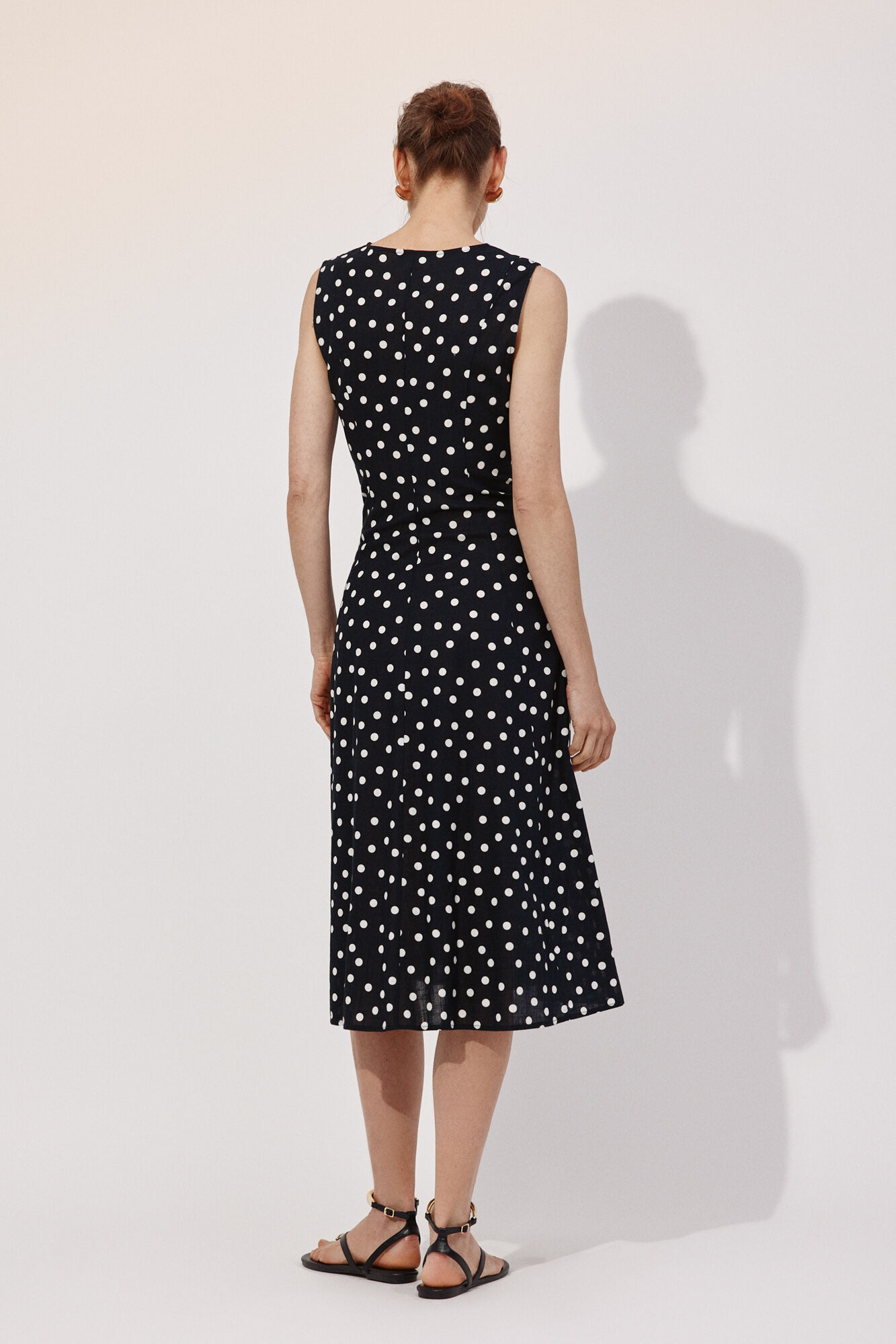 Cortefiel Vestido estampado con vuelo Multicolor