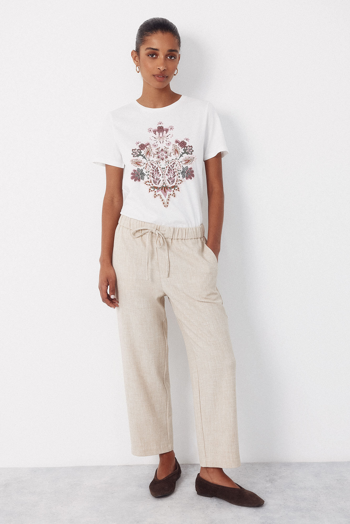 Cortefiel Camiseta estampada floral