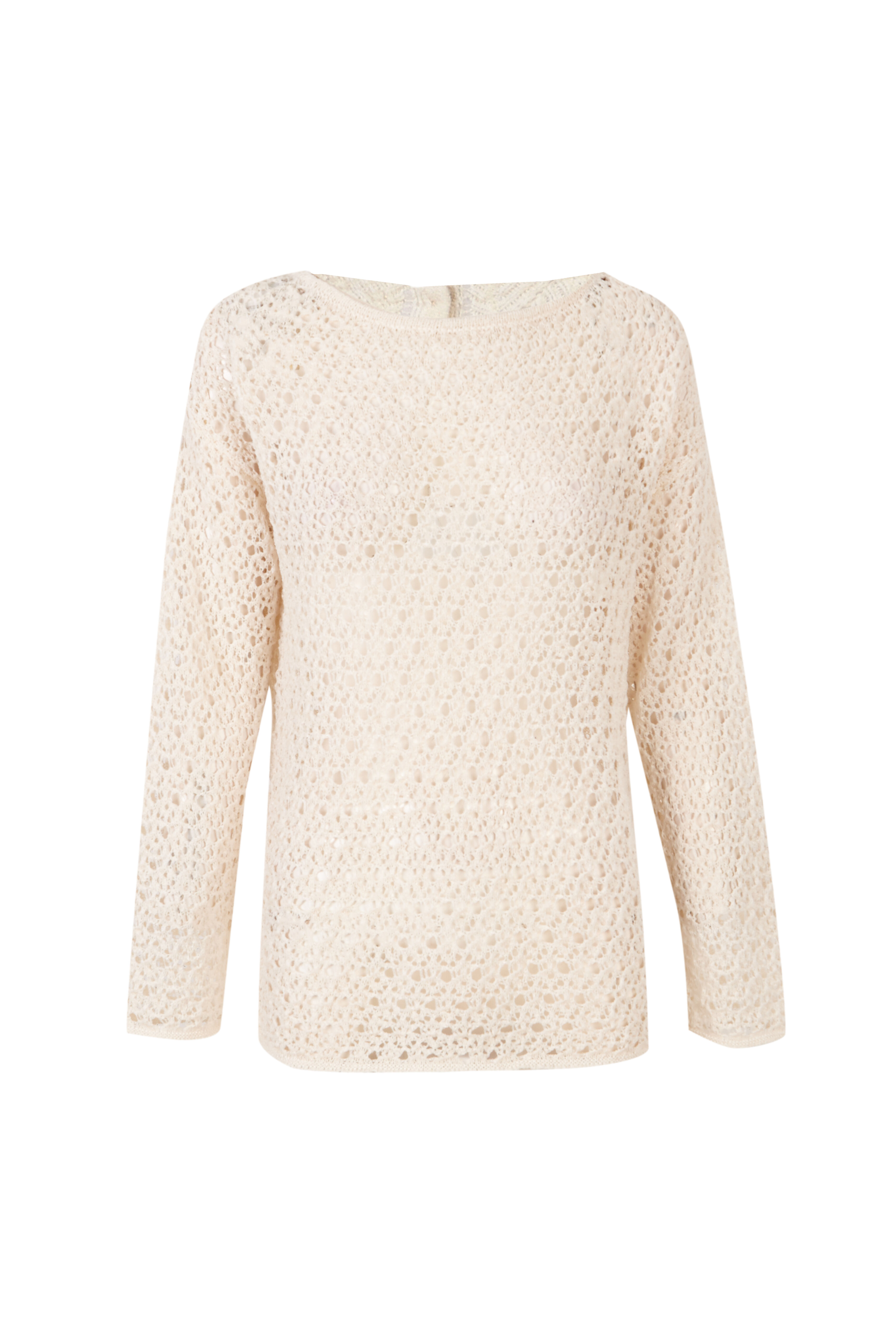 Slowlove Su&eacute;ter de punto calado Marfil