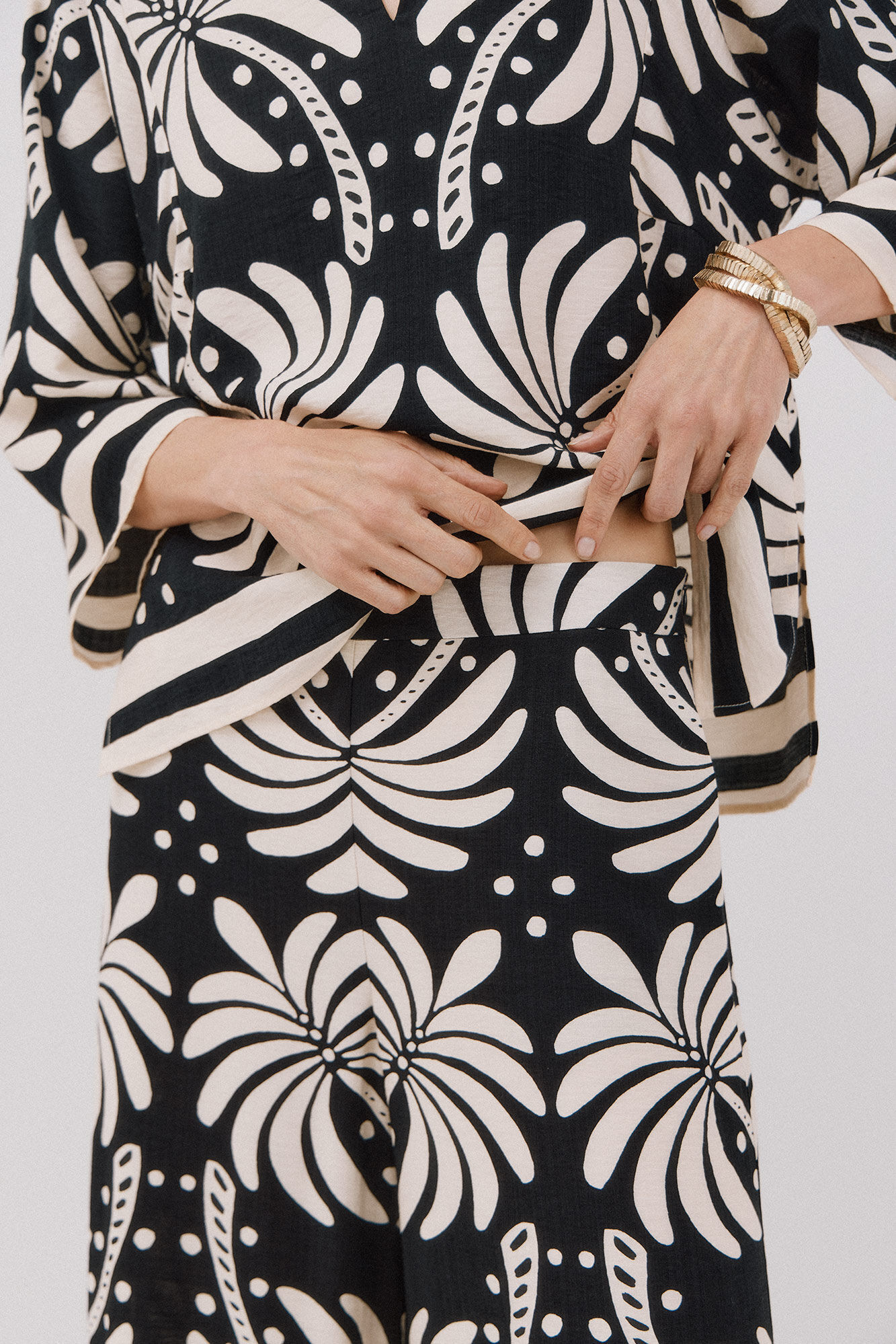 Cortefiel Pantal&oacute;n holgado estampado