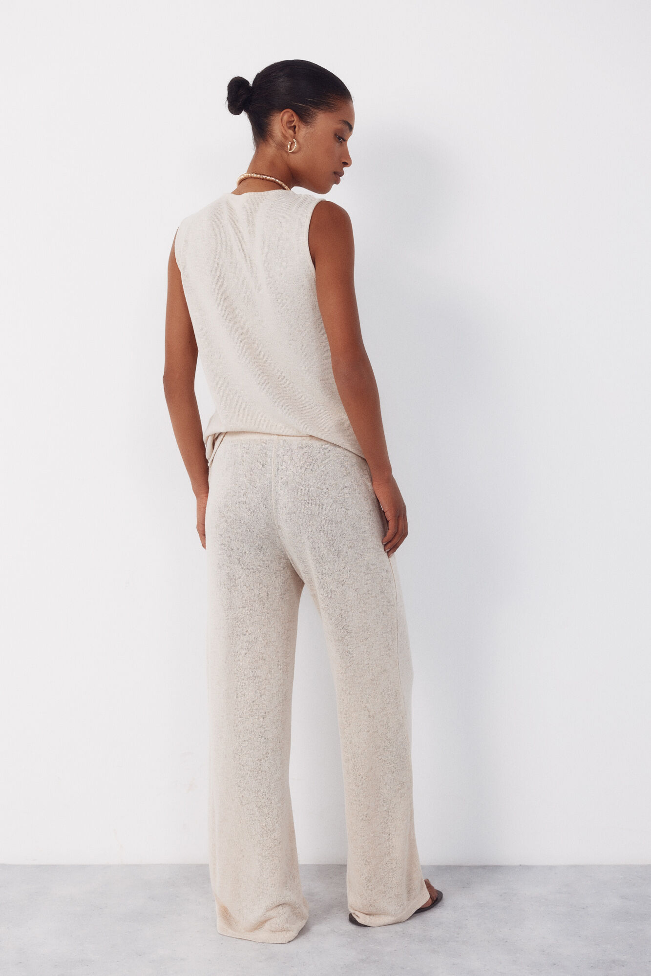 Cortefiel Pantal&oacute;n de tejido Beige