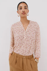 Cortefiel Blusa canes&uacute; delantro Multicolor
