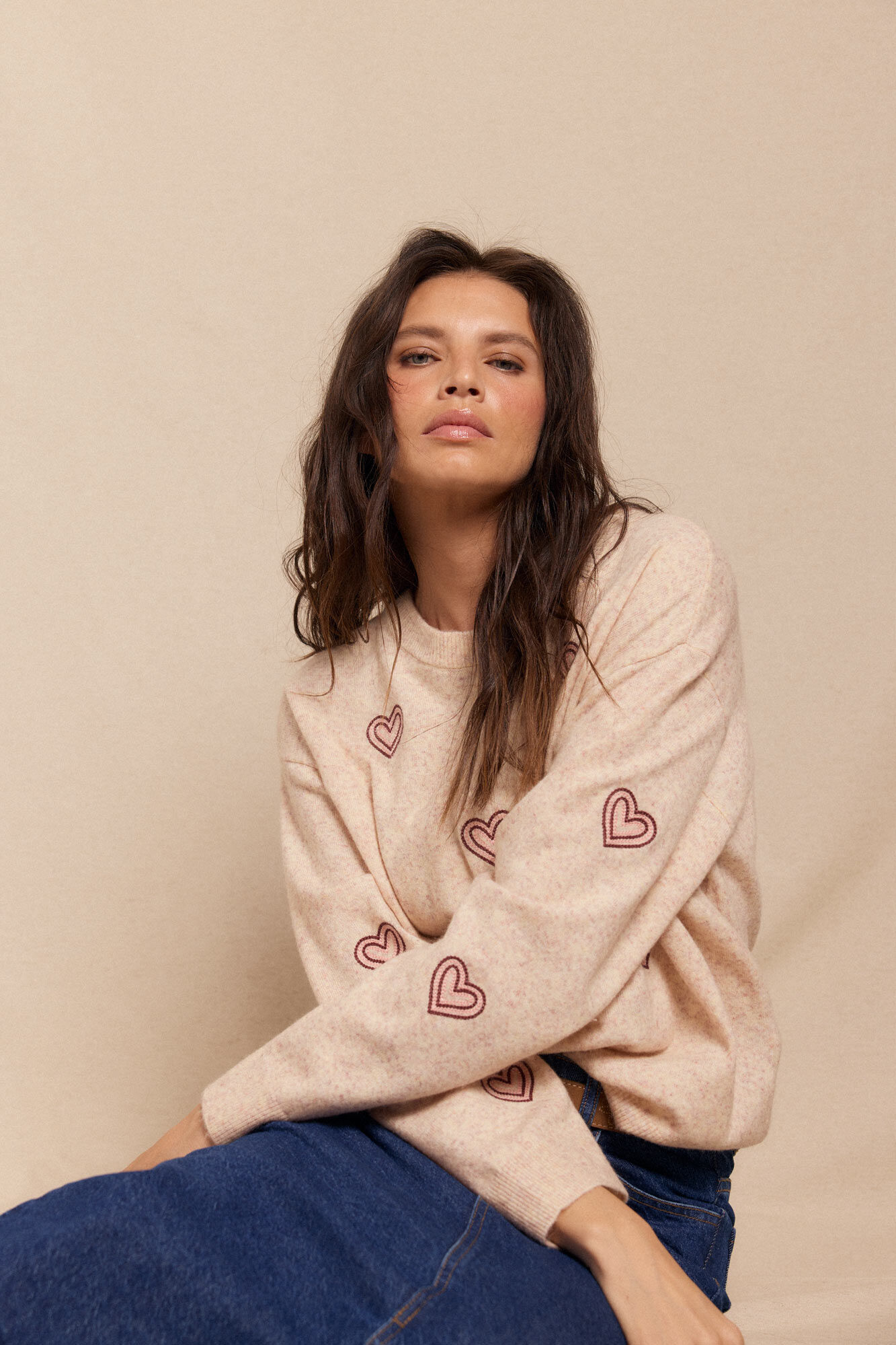 Slowlove Jersey bordados Marfil