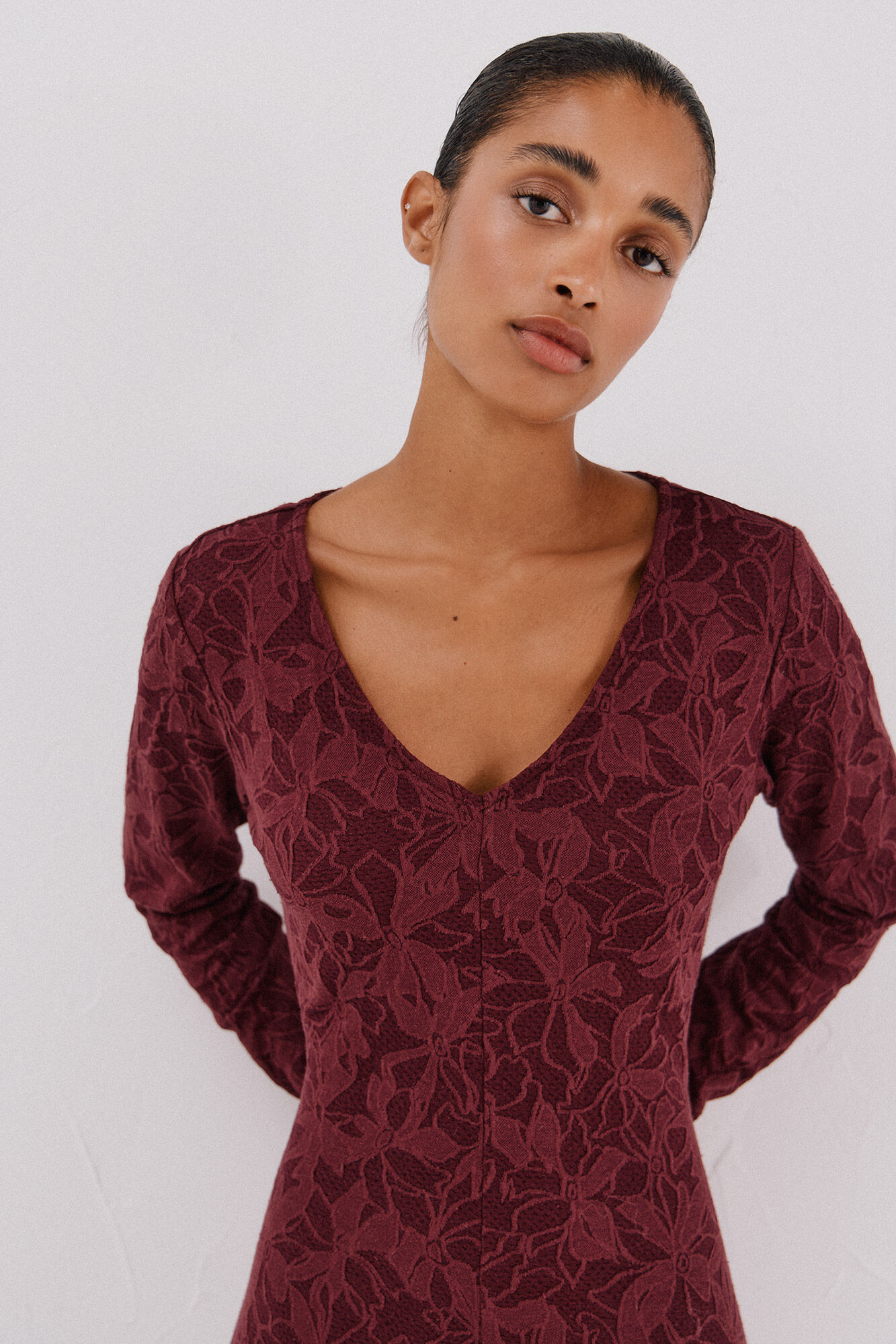 Cortefiel Vestido jacquard