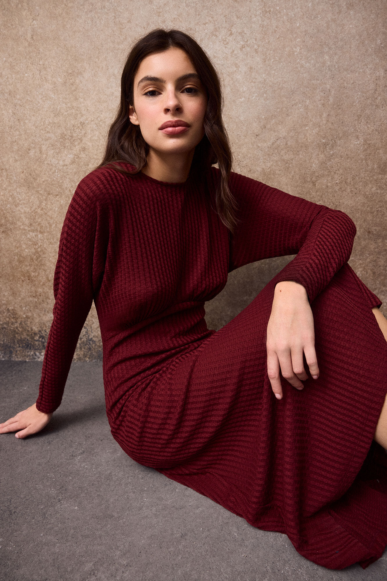 Slowlove Vestido estructura manga murci&eacute;lago