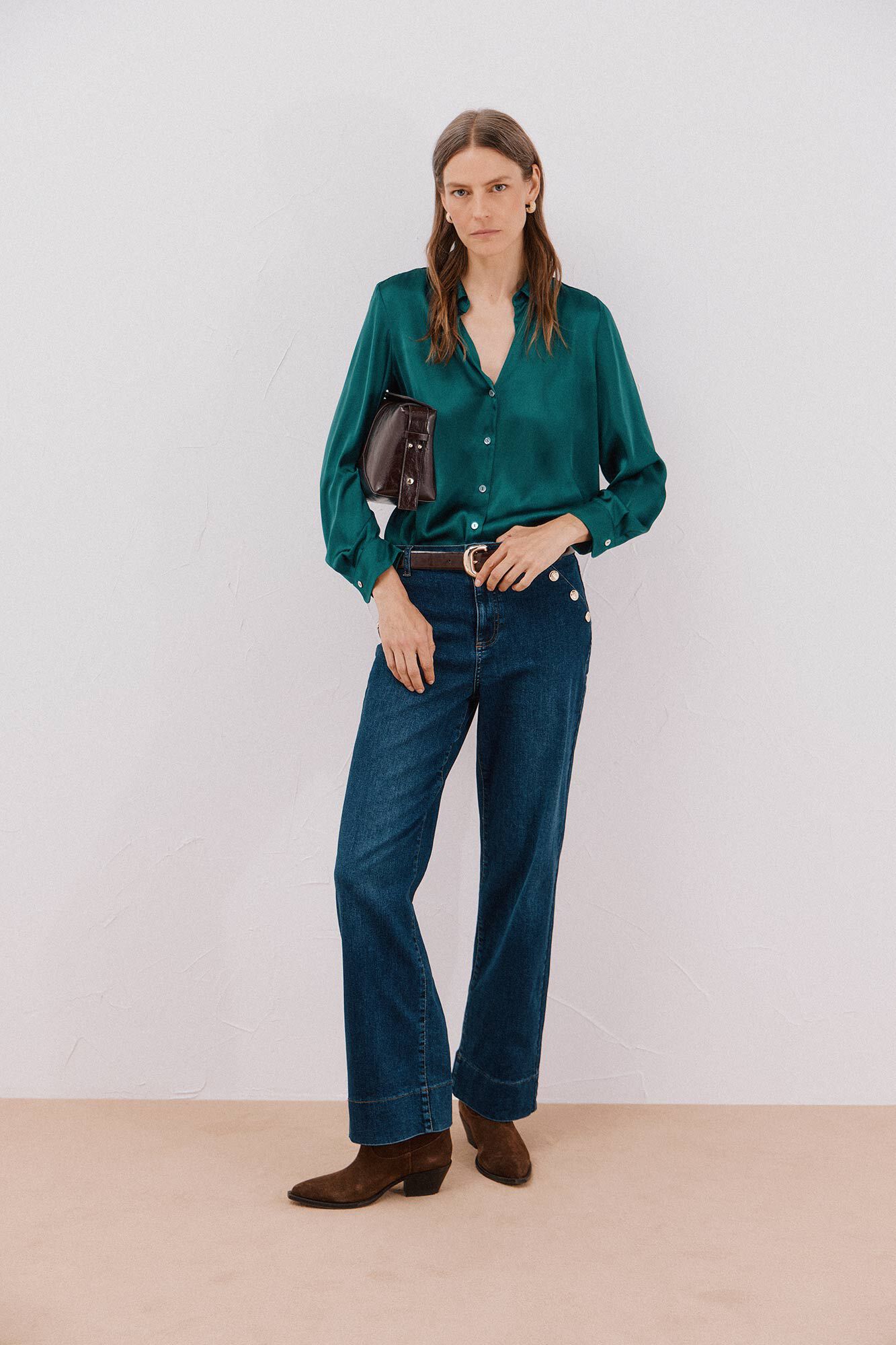 Cortefiel Bolsa de hombro con cortes