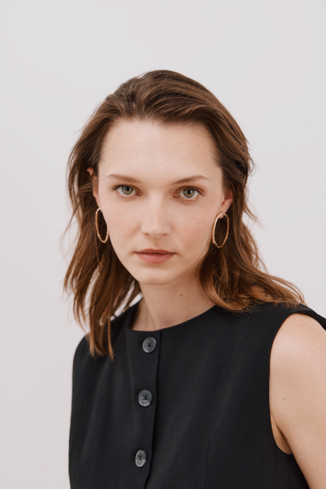 Cortefiel Chaleco cuello redondo Negro