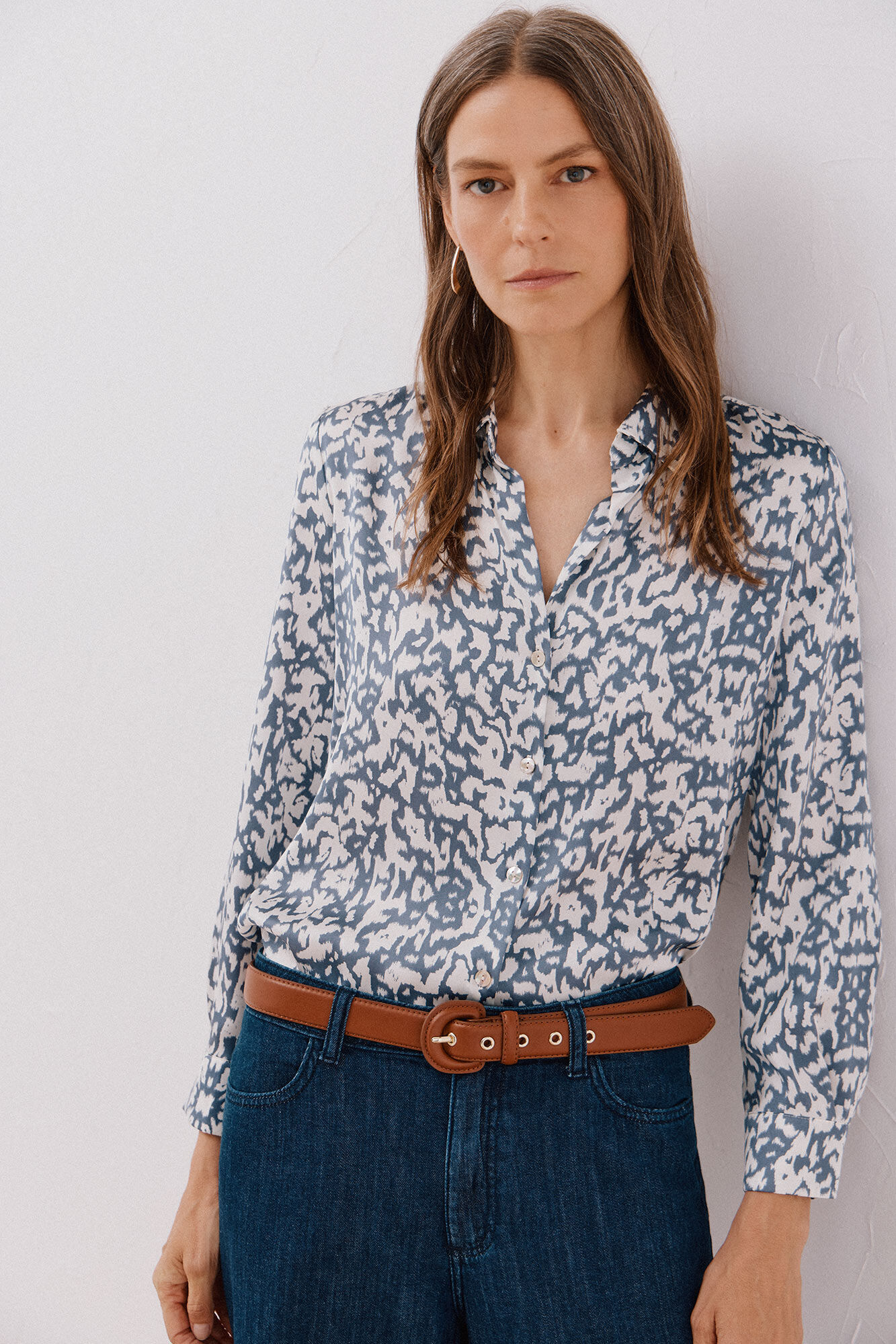 Cortefiel Camisa satinada