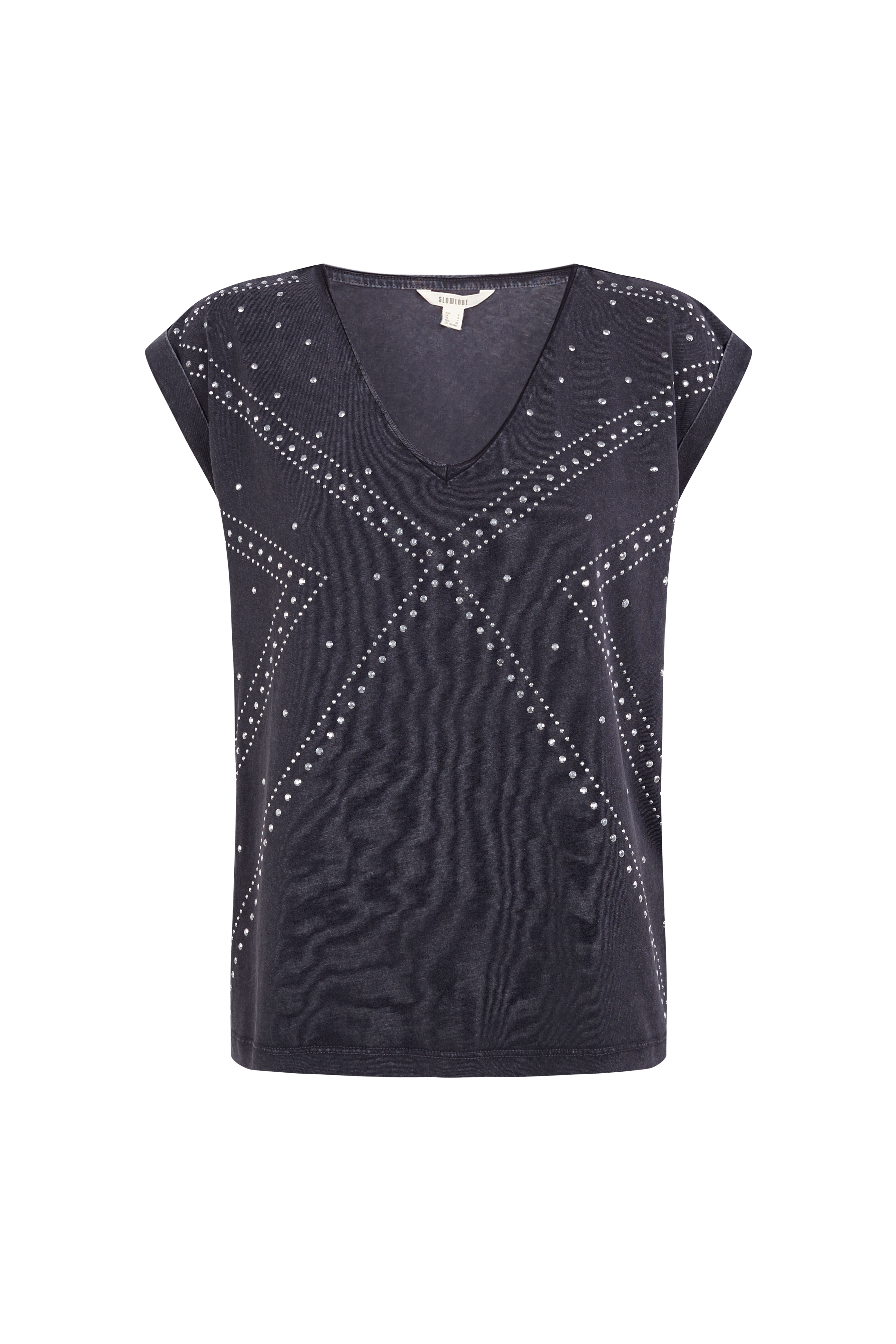 Slowlove Playera con tachas Gris