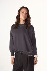 Slowlove Sudadera con tachas Gris