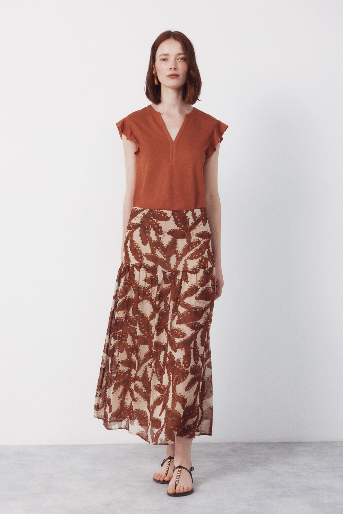 Cortefiel Falda estampada