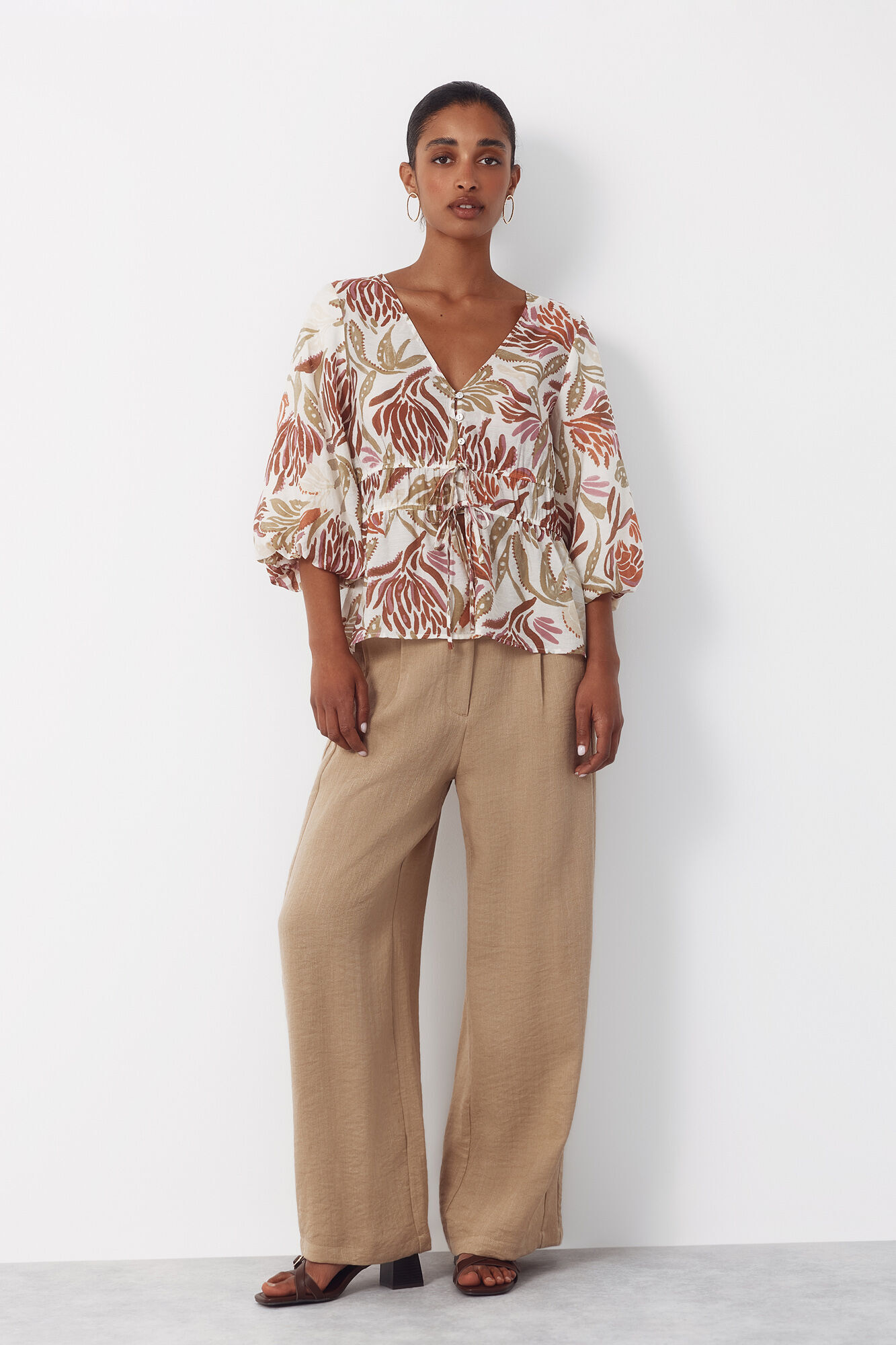 Cortefiel Blusa estampada