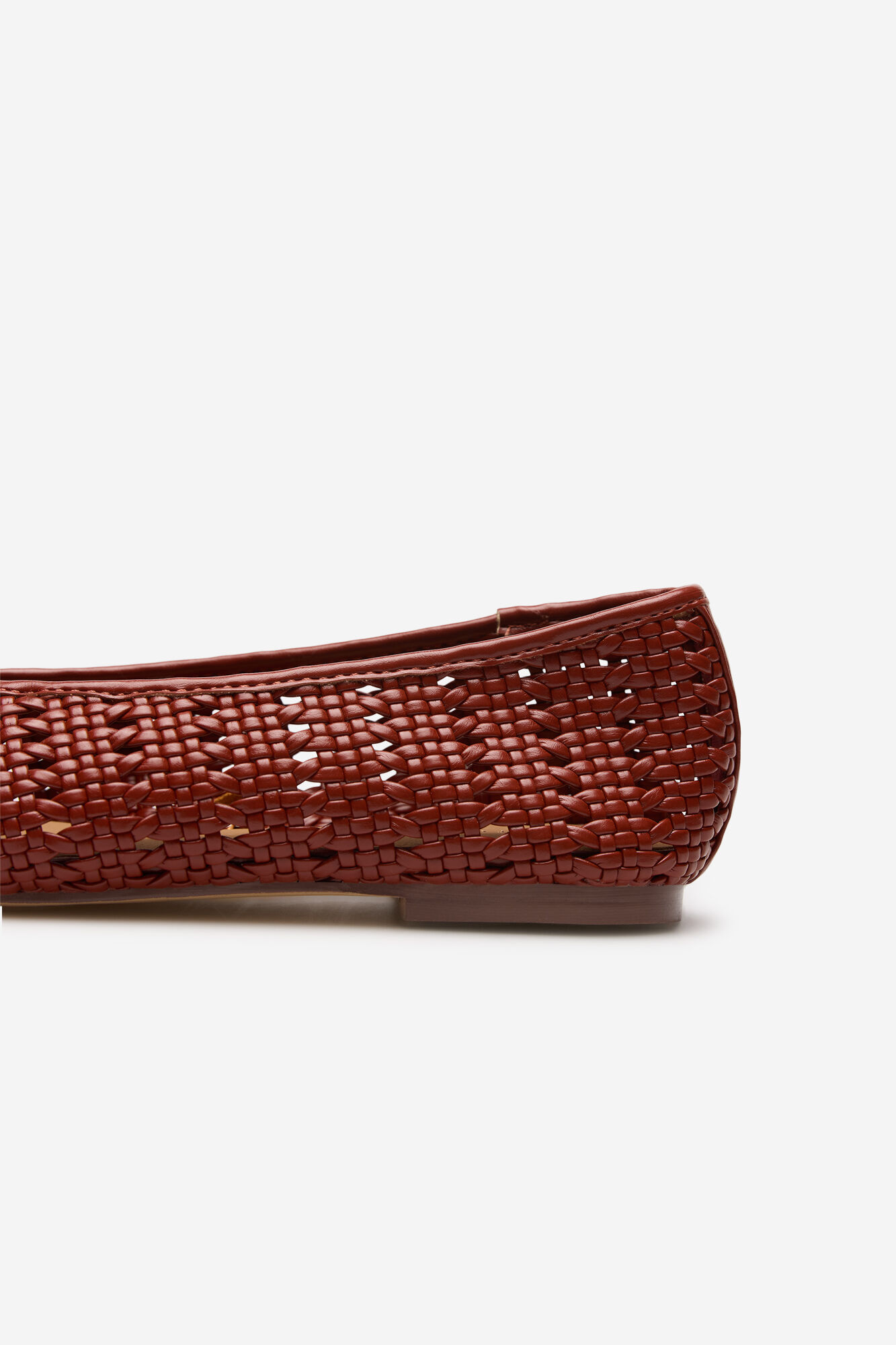 Cortefiel Bailarina trenzada Rojo