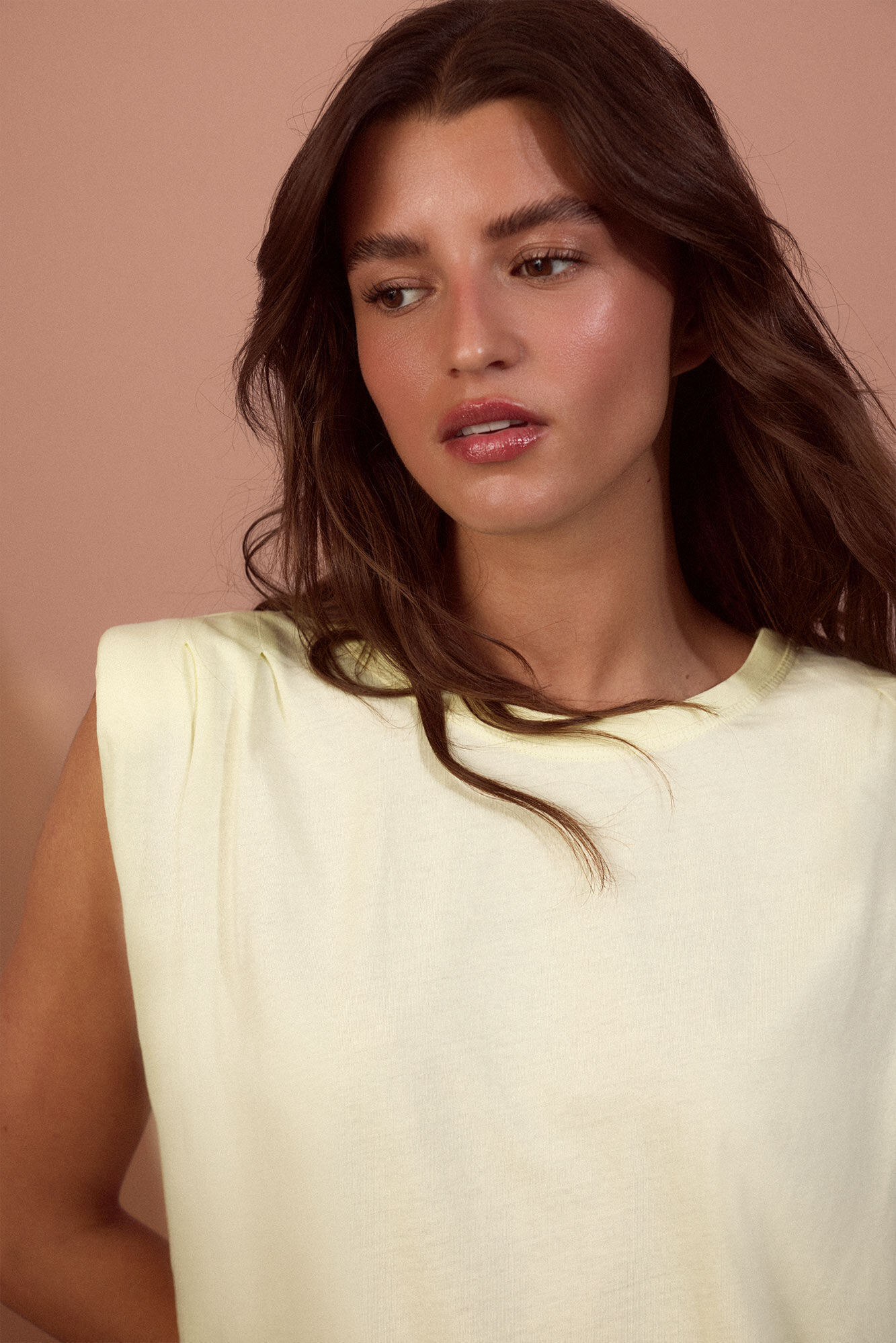 Slowlove Top hombreras Amarillo