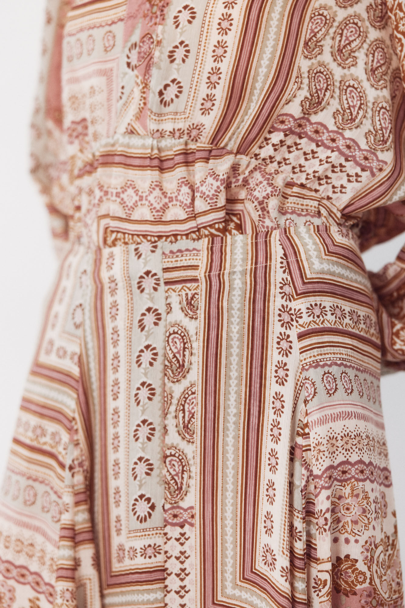 Cortefiel Falda de quillas estampada Multicolor