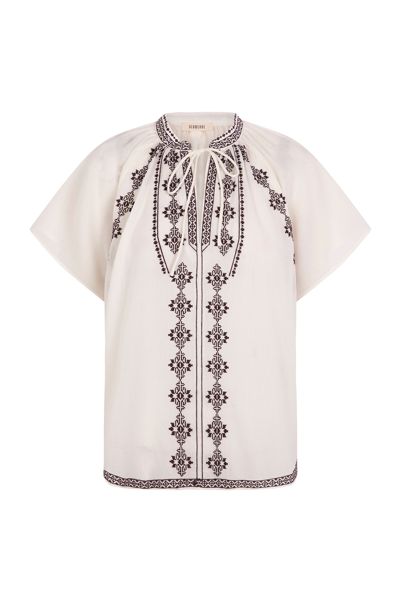 Slowlove Blusa con bordados Blanco