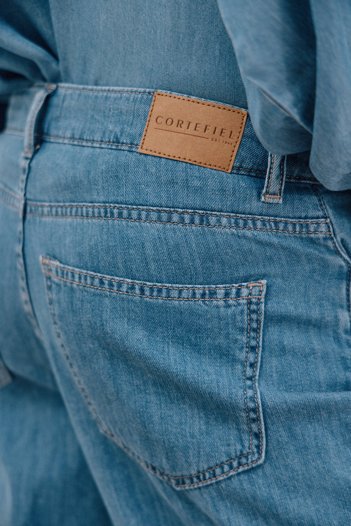 Cortefiel Jeans palazzo largos Azul