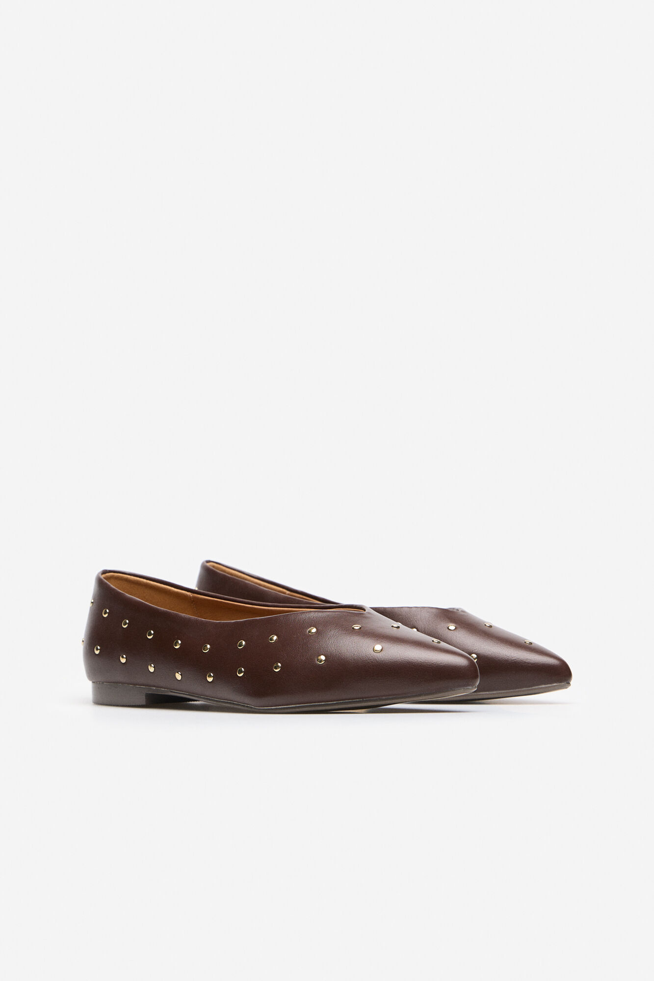 Cortefiel Zapatillas de piel Arena