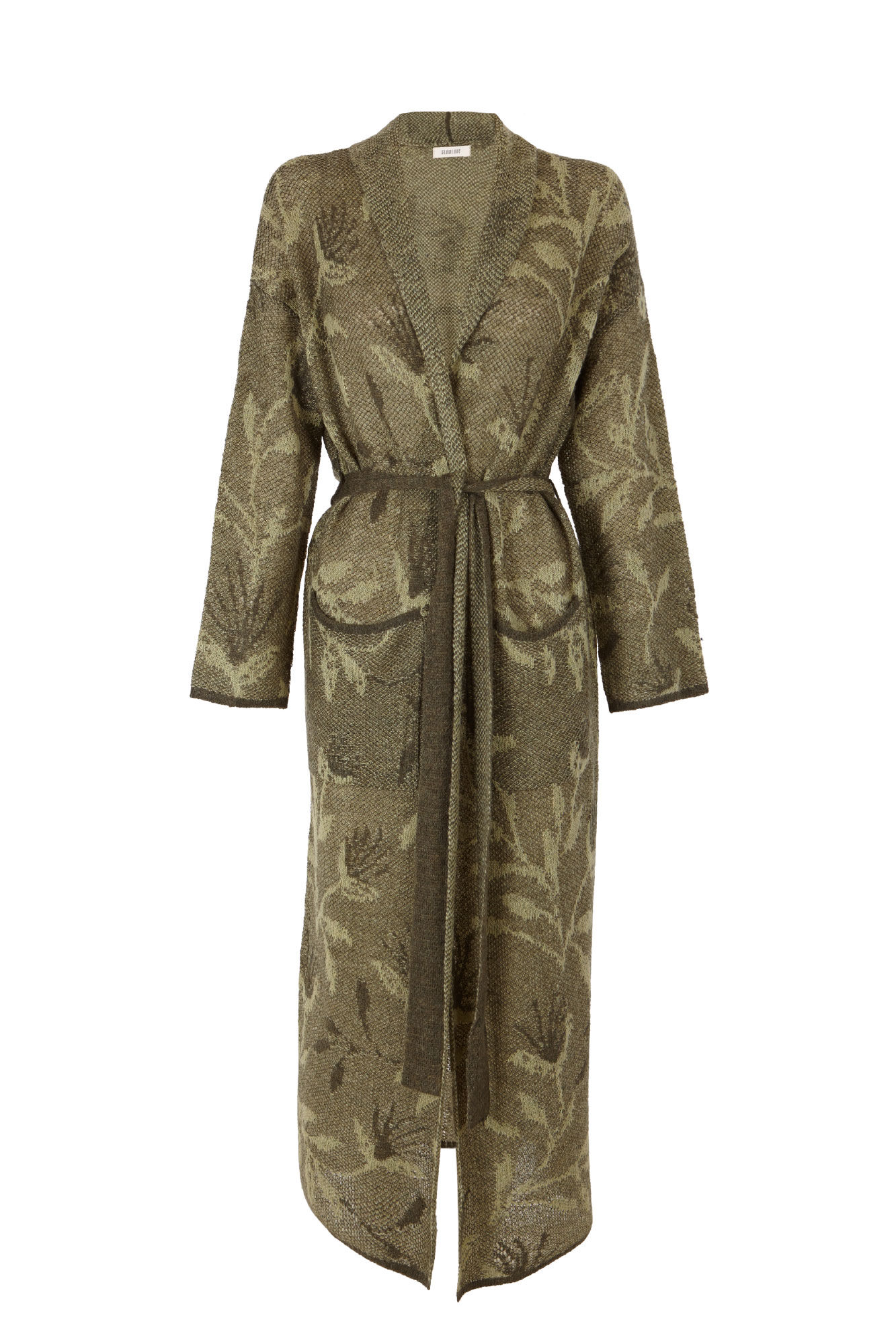 Slowlove Chamarra larga jacquard Verde