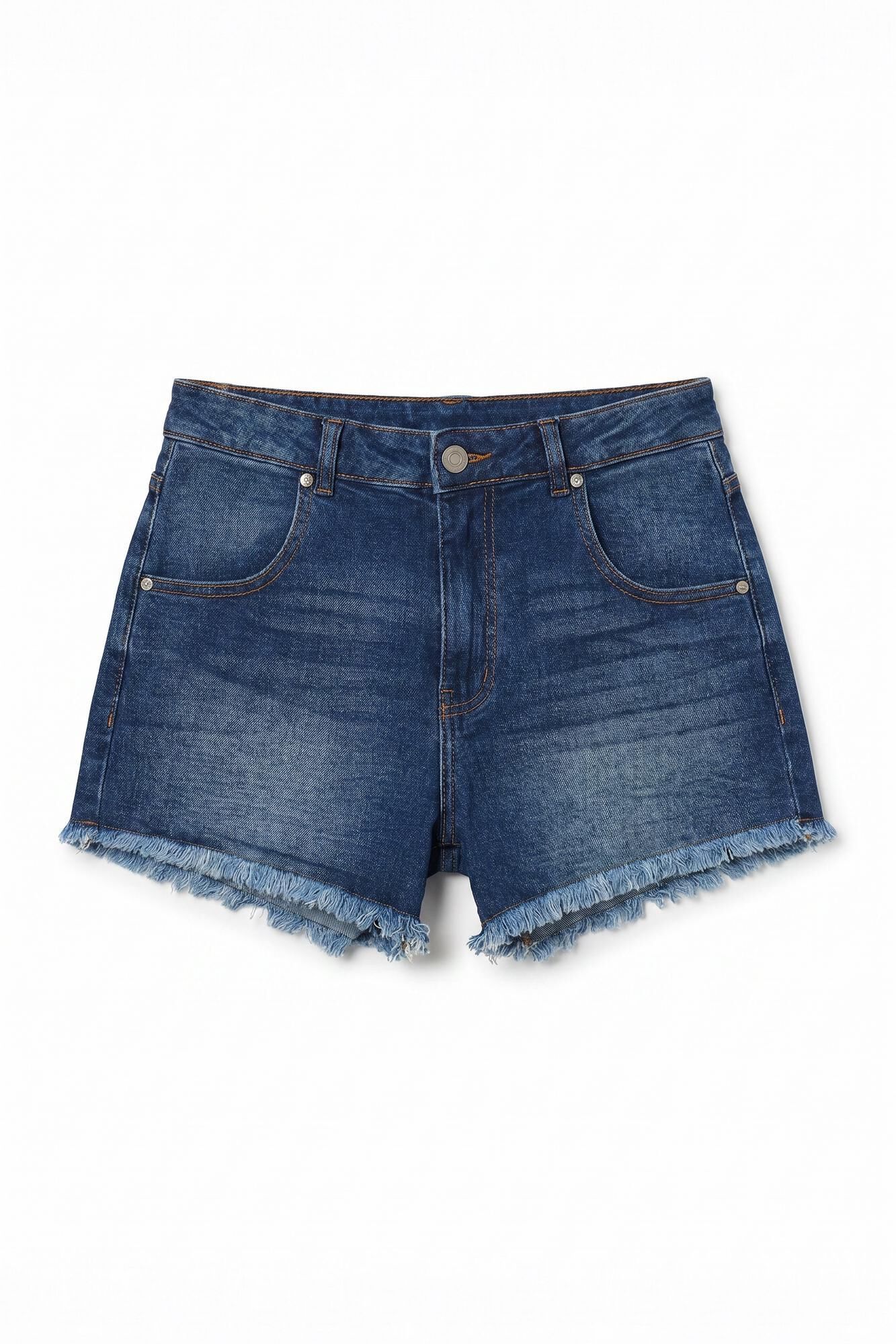 Slowlove Short vaquero desflecado Azul oscuro