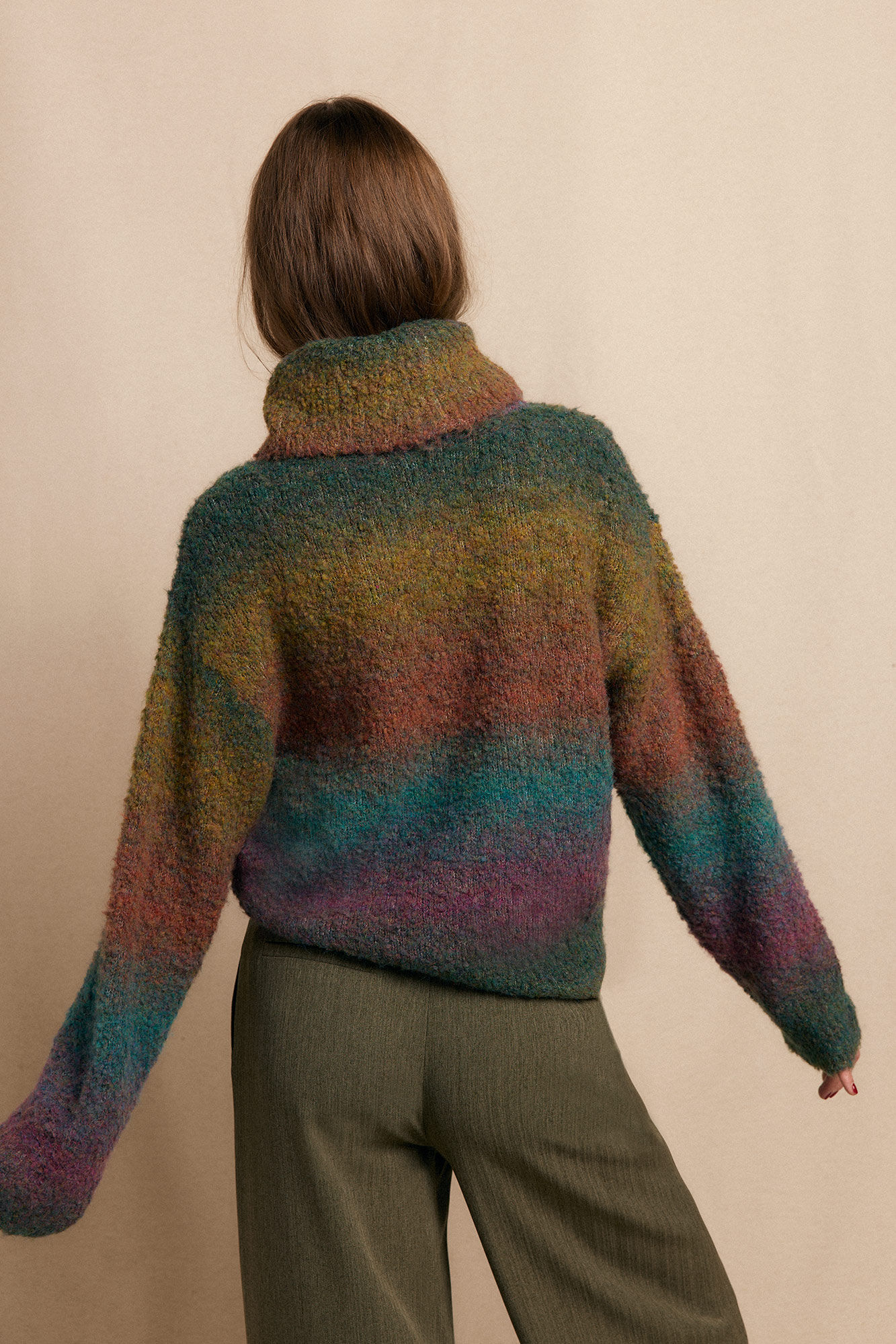 Slowlove Su&eacute;ter cuello vuelto multicolor Multicolor