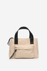 Cortefiel Bolsa shopper de nylon con bolsillo Arena