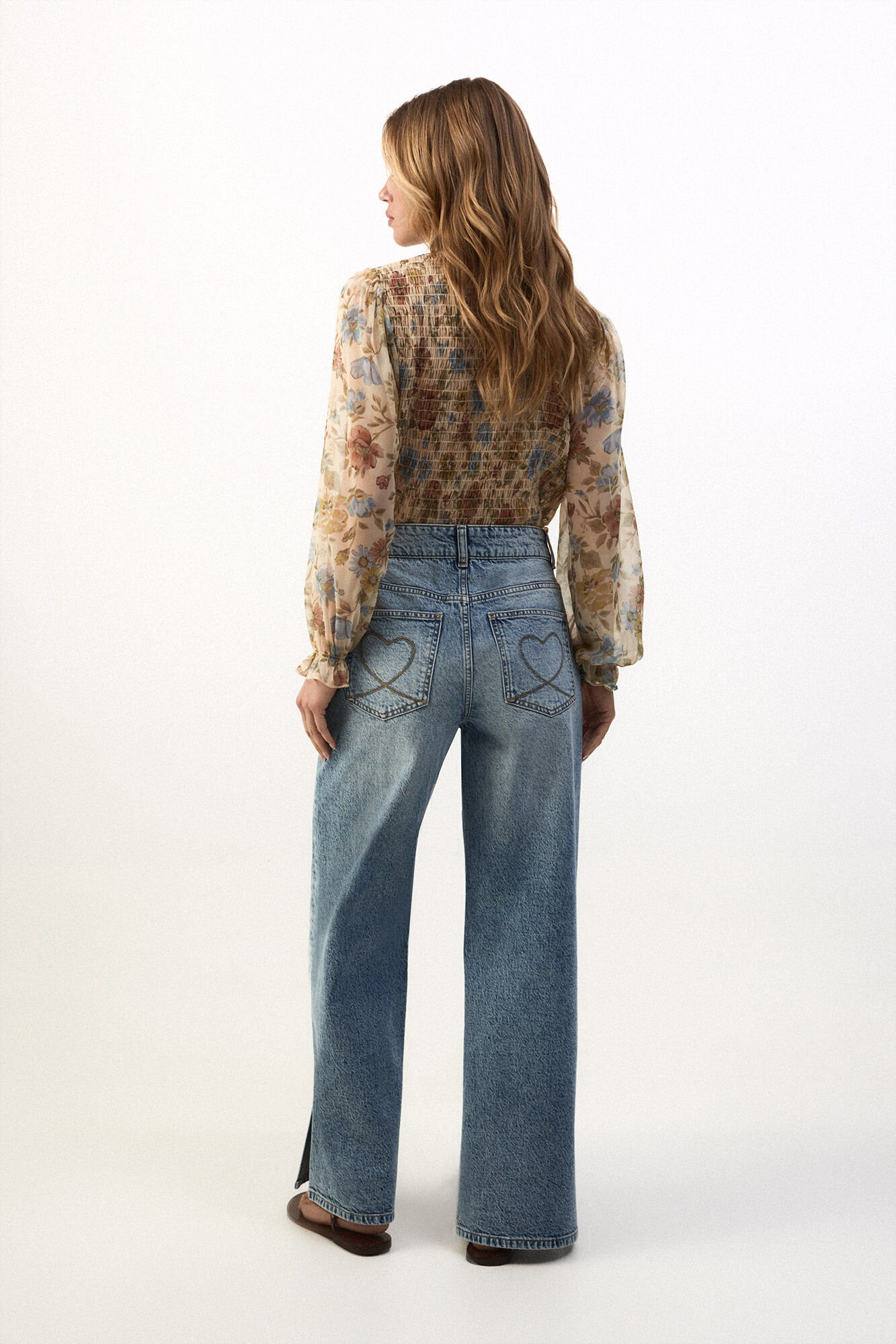 Slowlove Jeans con abertura en el dobladillo