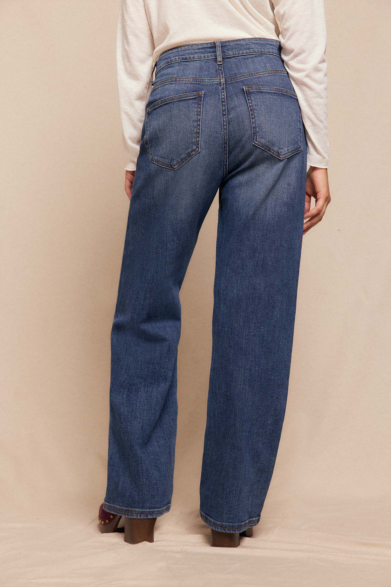 Slowlove Jeans con abertura en el dobladillo