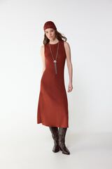 Slowlove Vestido b&aacute;sico con estructura Marr&oacute;n