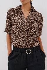 Cortefiel Camisa estampado animal Multicolor