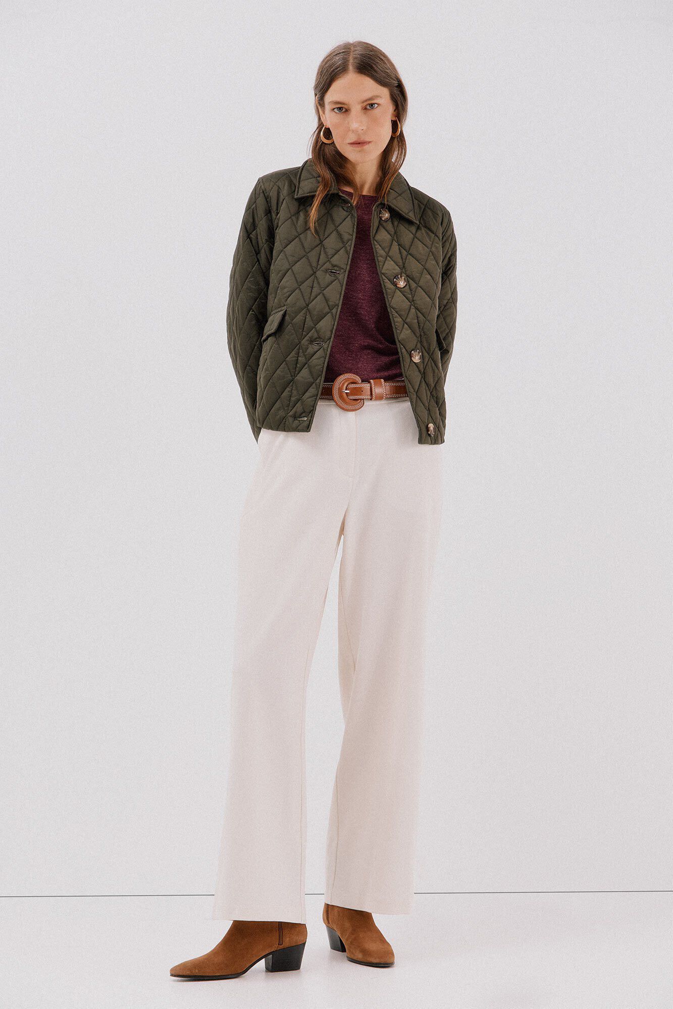 Cortefiel Pantal&oacute;n de mujer Blanco