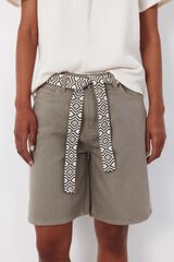 Cortefiel Bermudas de mezclilla Kaki