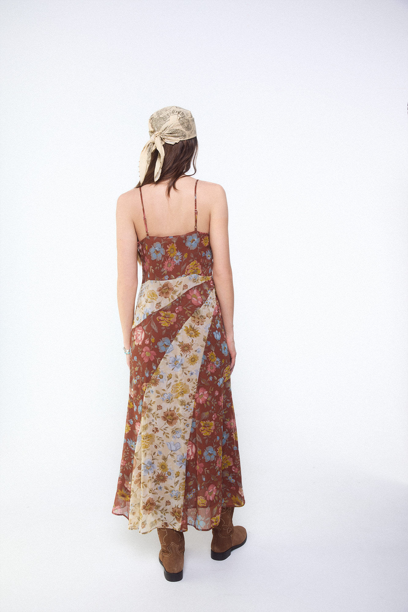 Slowlove Vestido estampado combinado Multicolor