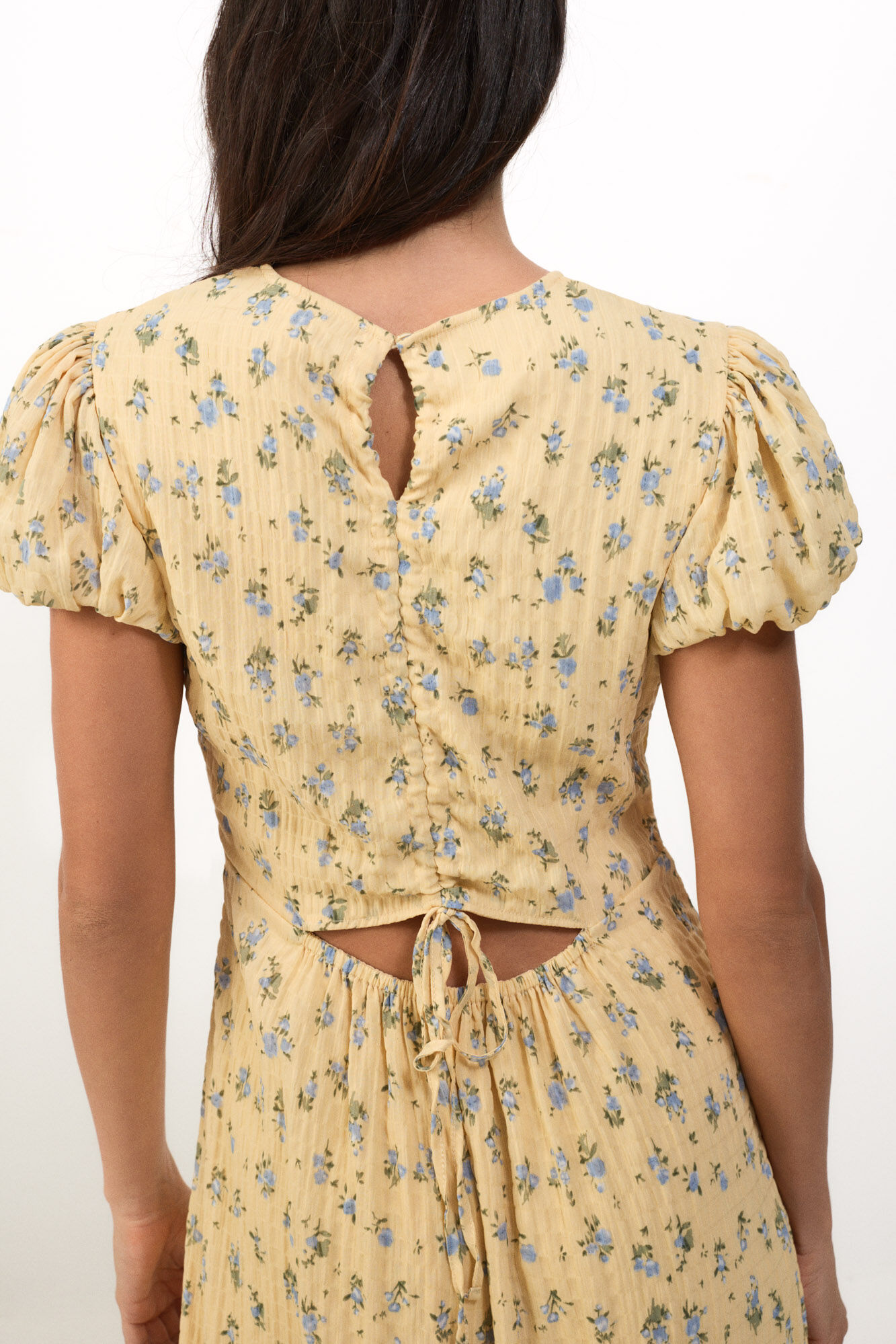Slowlove Vestido estampado floral Estampado amarillo