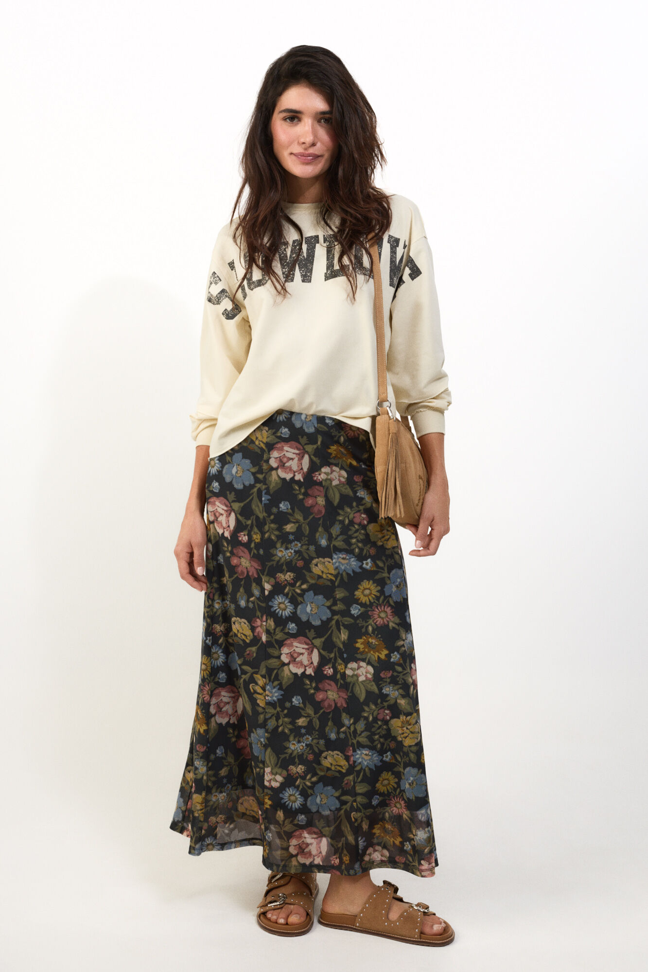 Slowlove Falda de tul el&aacute;stico Multicolor