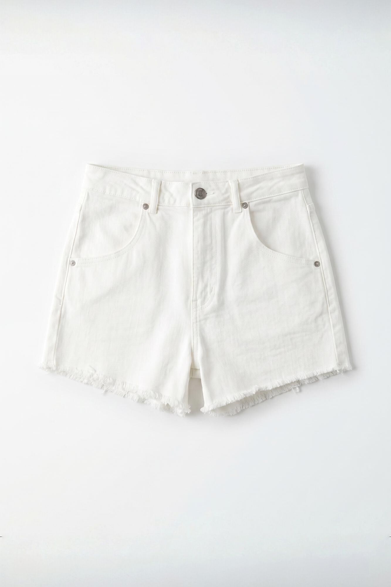 Slowlove Short vaquero desflecado Blanco