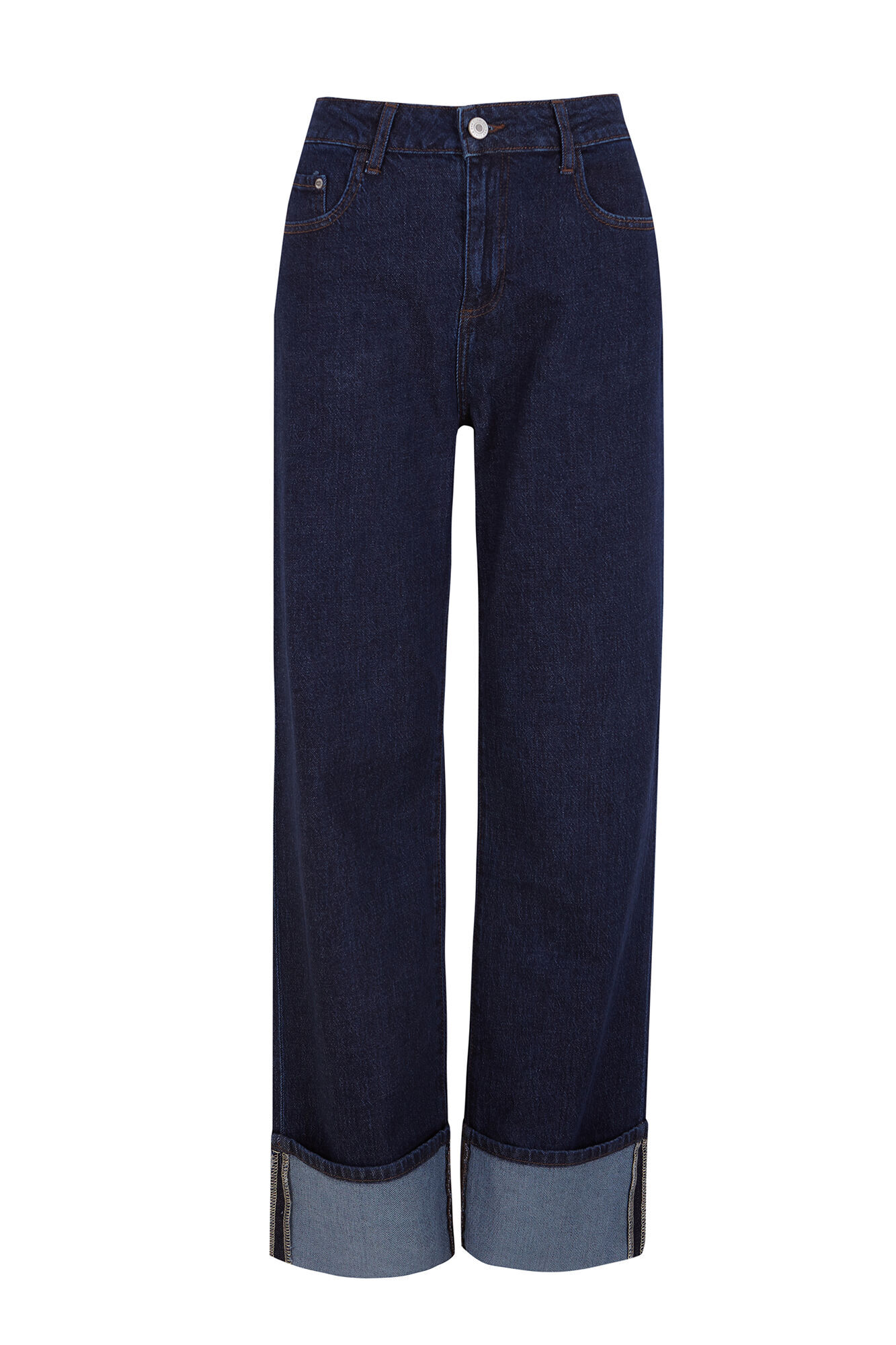 Slowlove Jeans roll up Azul