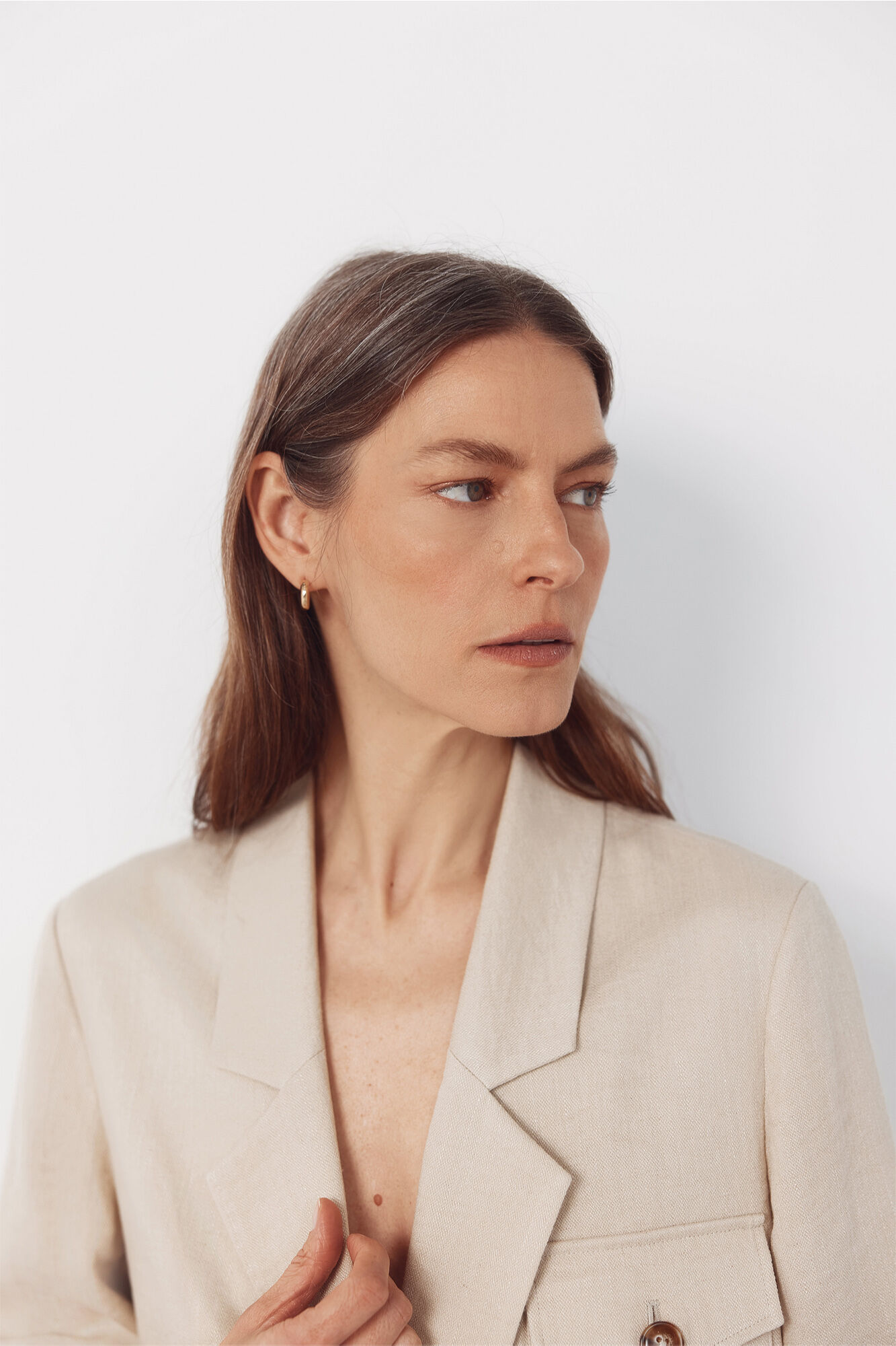 Cortefiel Blazer manga corta Beige